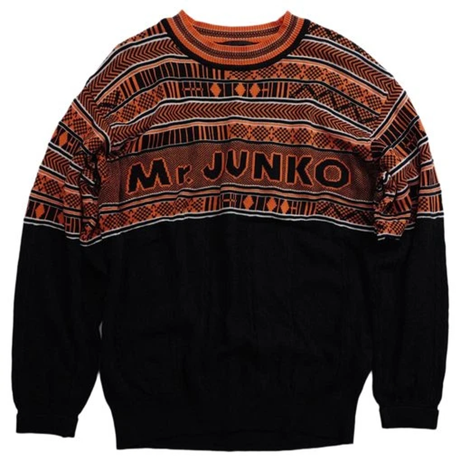 JUNKO KOSHINO Pull Noir vintage, passéist — photo 1