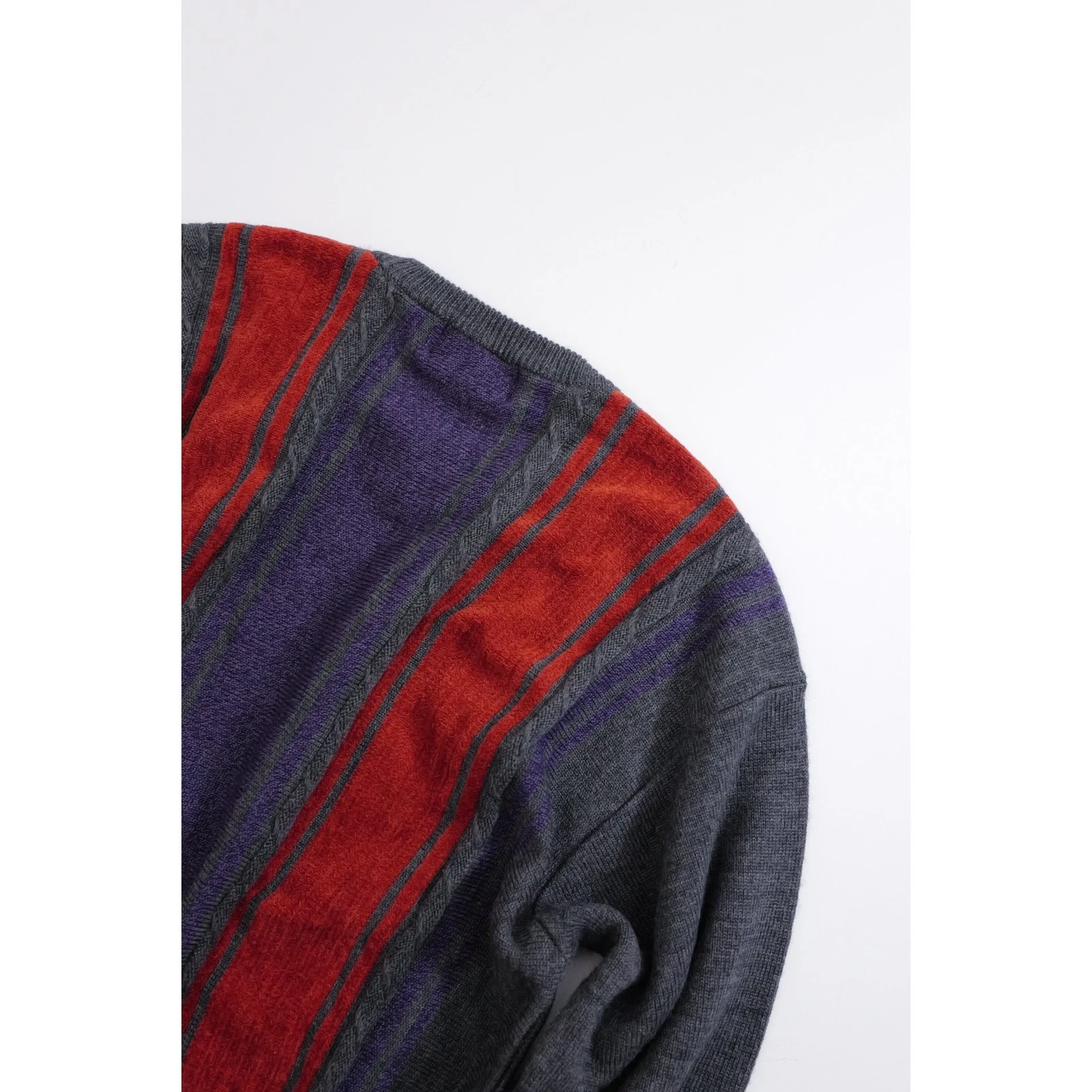 JUNKO KOSHINO Pull en laine Gris vintage, passéist — photo 11