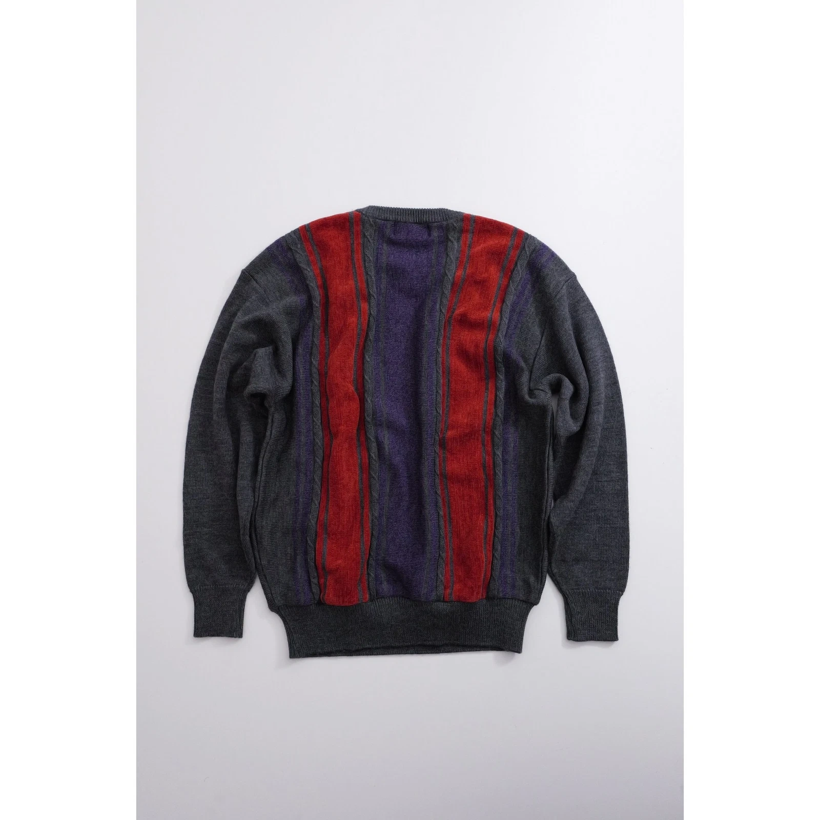 JUNKO KOSHINO Pull en laine Gris vintage, passéist — photo 10