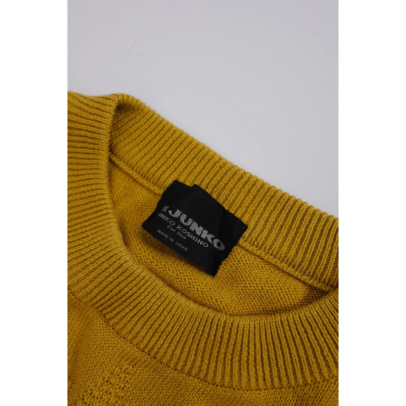 JUNKO KOSHINO Pull Jaune vintage, passéist — photo 7