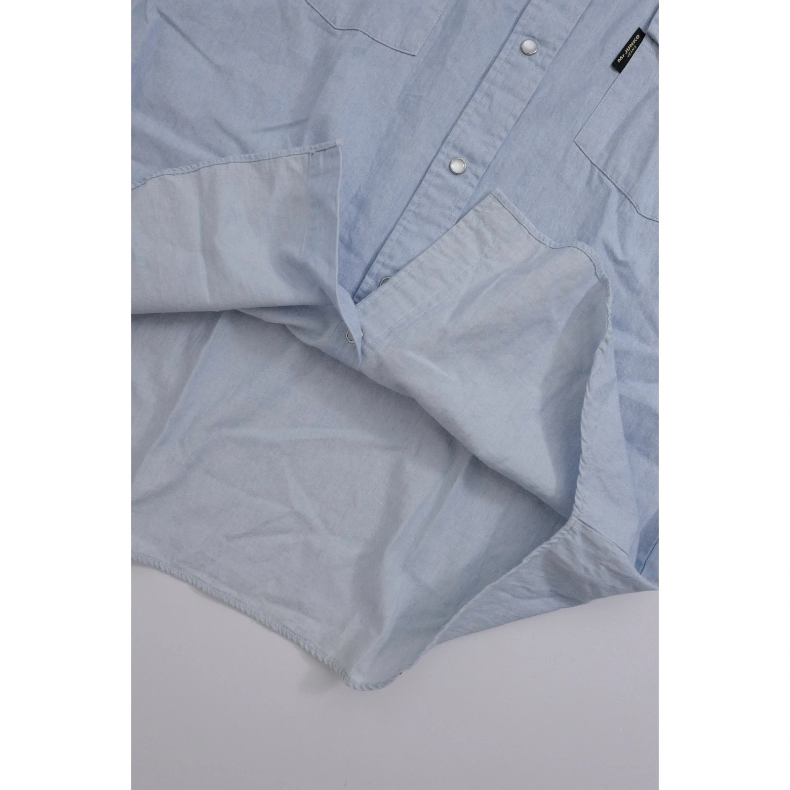 JUNKO KOSHINO Chemise Bleu vintage, passéist — photo 10