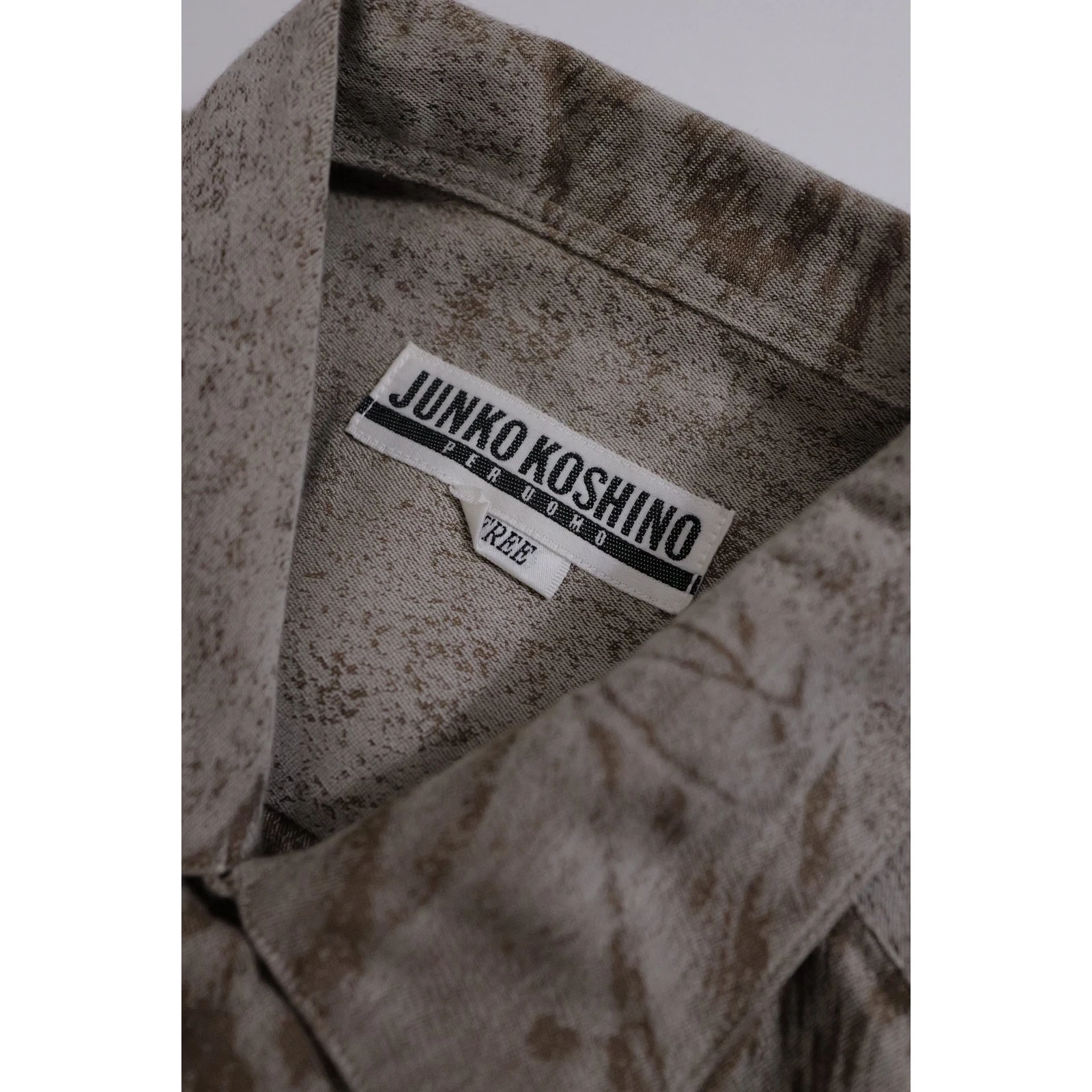 JUNKO KOSHINO Chemise Marron vintage, passéist — photo 6