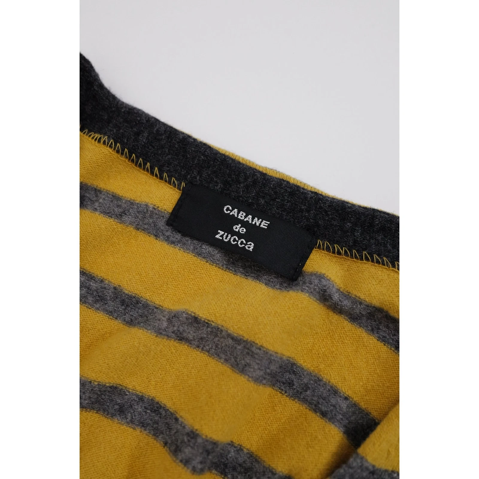 ZUCCA Gilet en laine Jaune vintage, passéist — photo 4