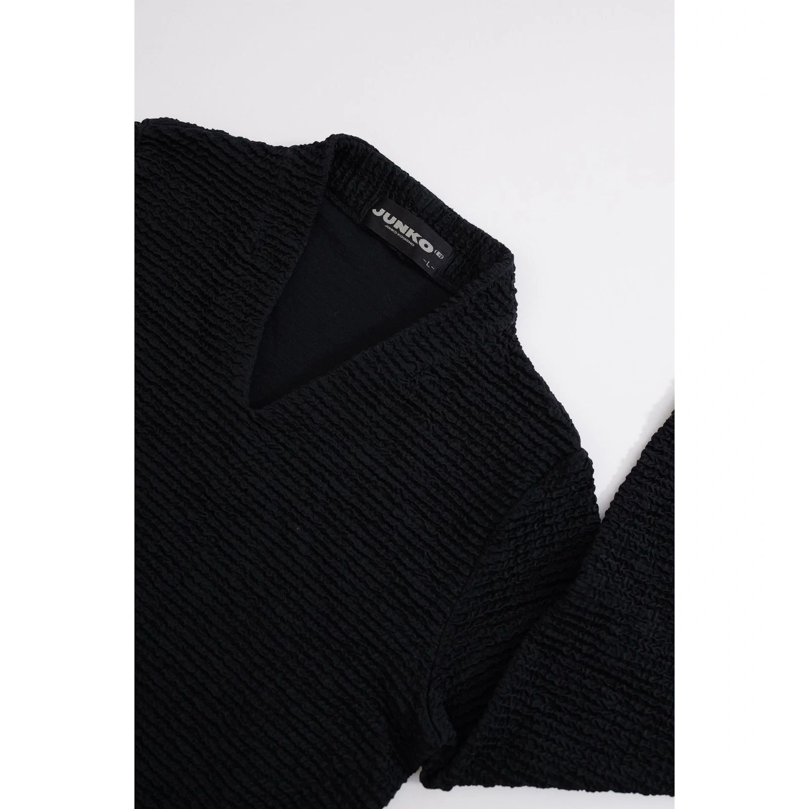 JUNKO KOSHINO Sweat Noir vintage, passéist — photo 3