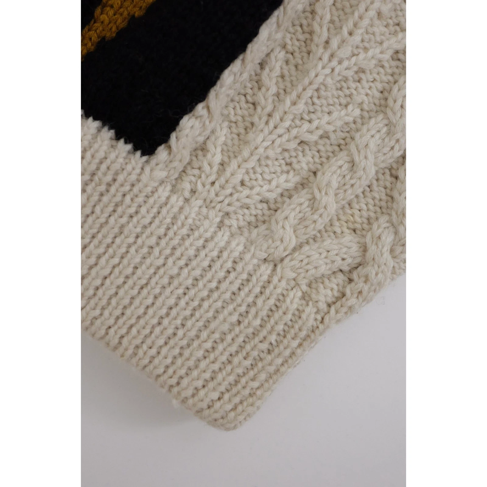 JUNKO KOSHINO Pull en laine Beige vintage, passéist — photo 8