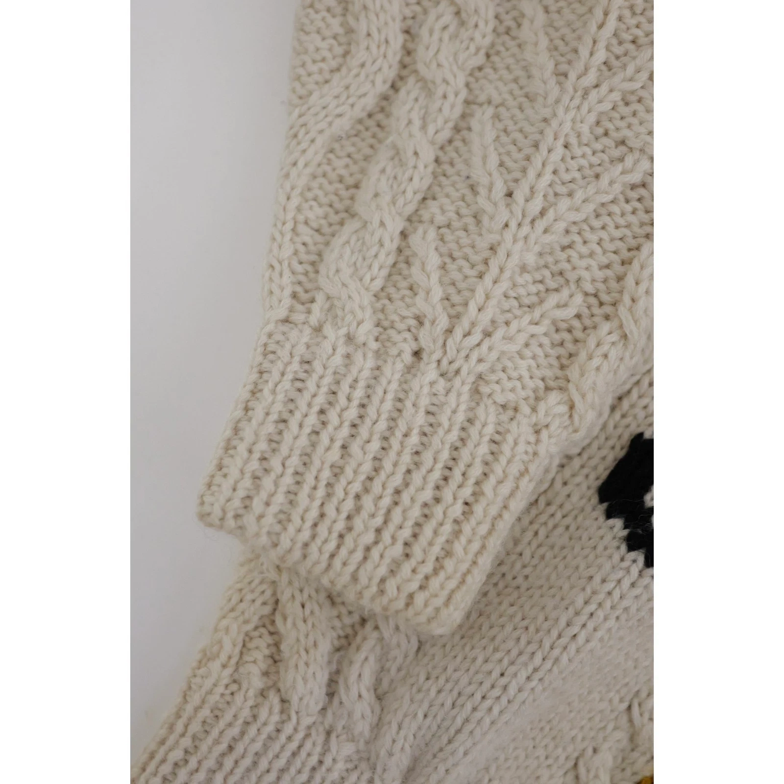 JUNKO KOSHINO Pull en laine Beige vintage, passéist — photo 9