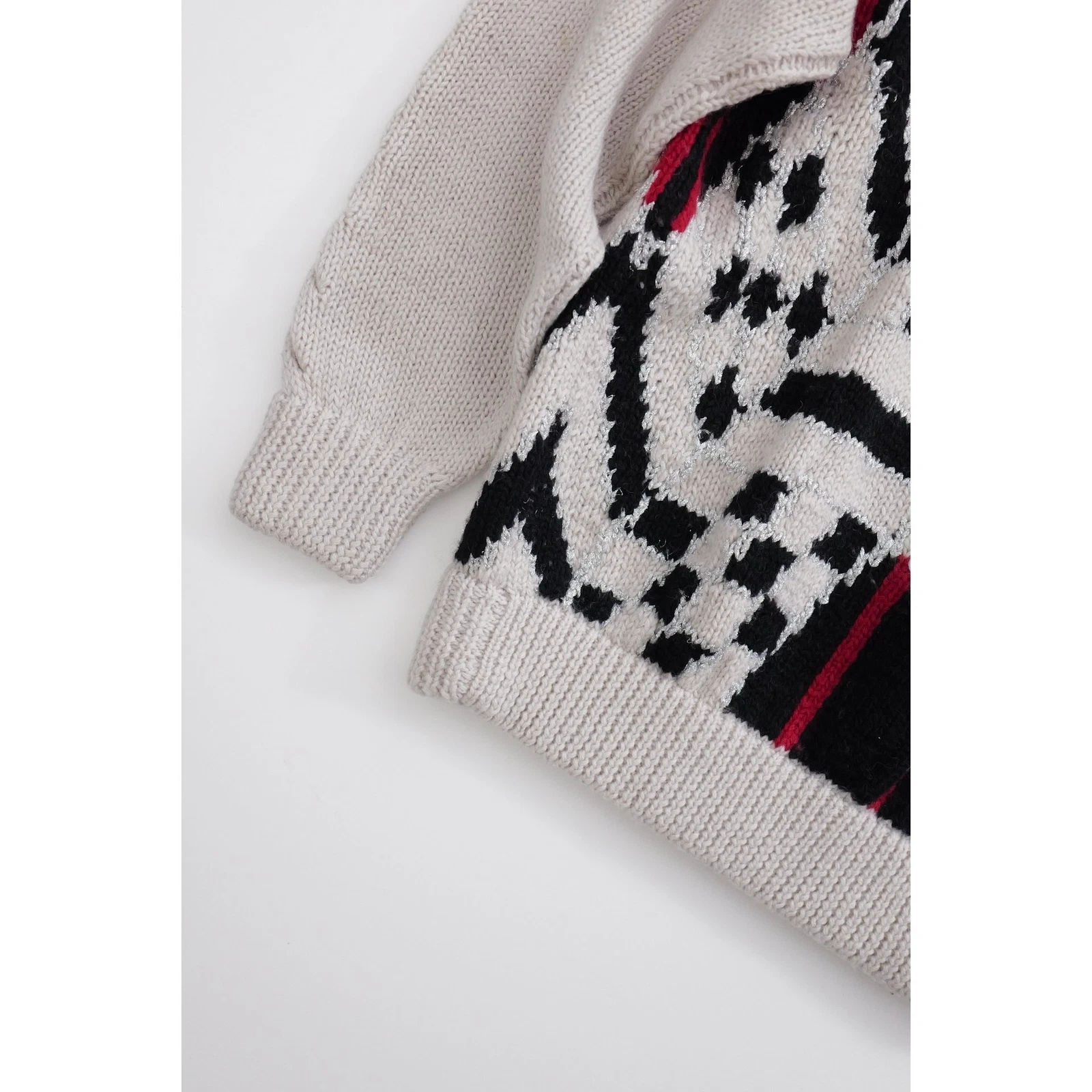 JUNKO KOSHINO Pull en laine Multicolore vintage, passéist — photo 13