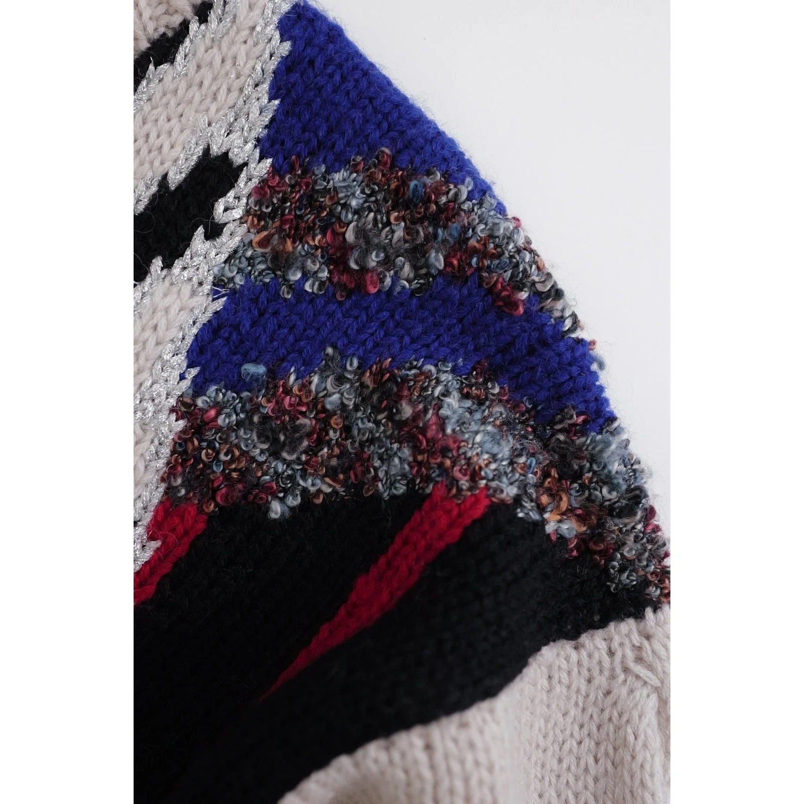 JUNKO KOSHINO Pull en laine Multicolore vintage, passéist — photo 3