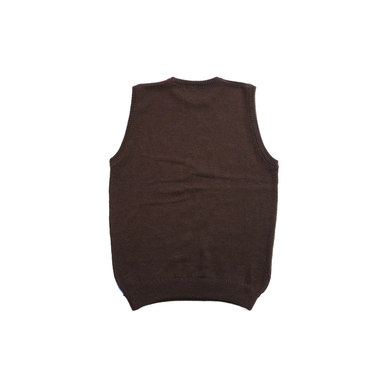 KANSAI YAMAMOTO Gilet long en laine Marron vintage, passéist — photo 14