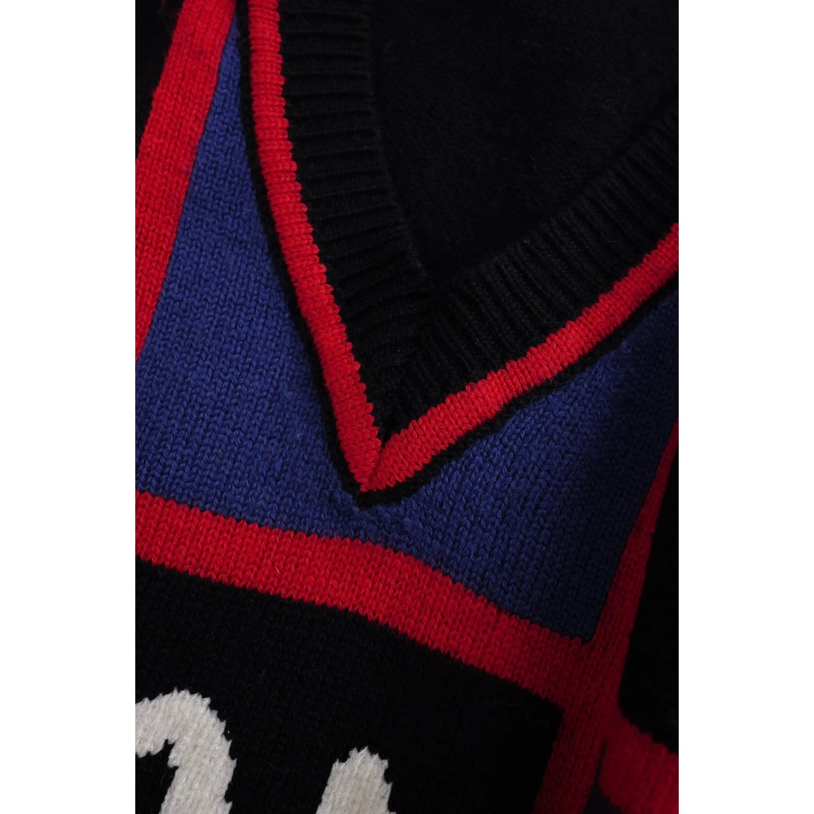 KANSAI YAMAMOTO Pull en laine Multicolore vintage, passéist — photo 11