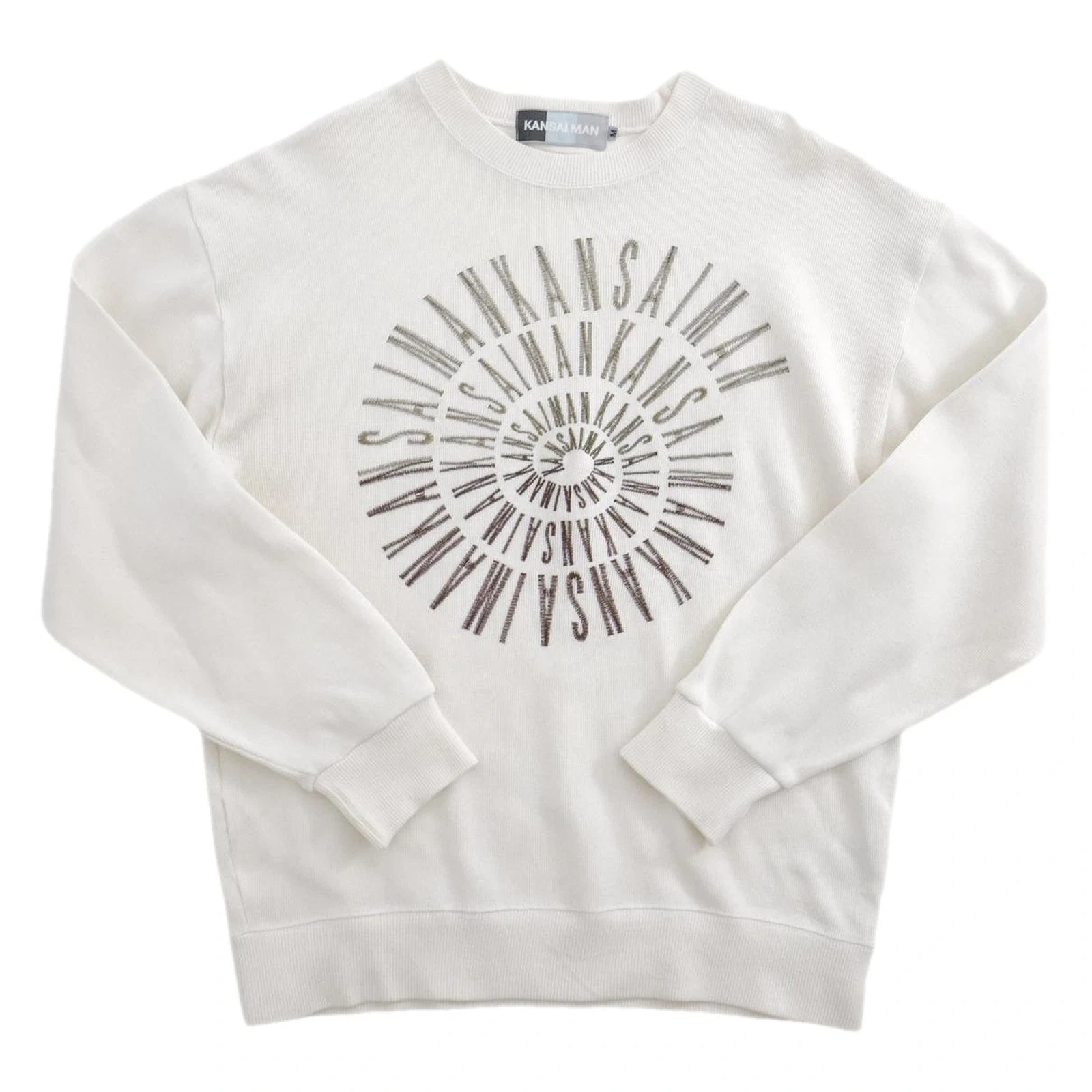 KANSAI YAMAMOTO Sweat Blanc vintage, passéist — photo 1