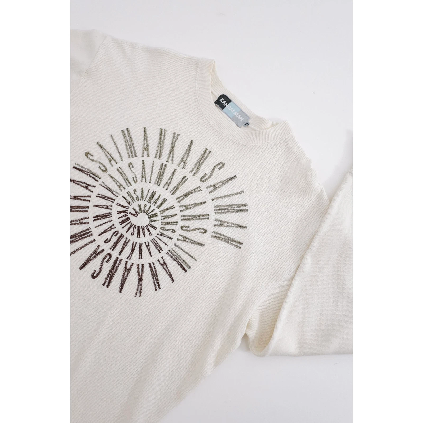 KANSAI YAMAMOTO Sweat Blanc vintage, passéist — photo 2