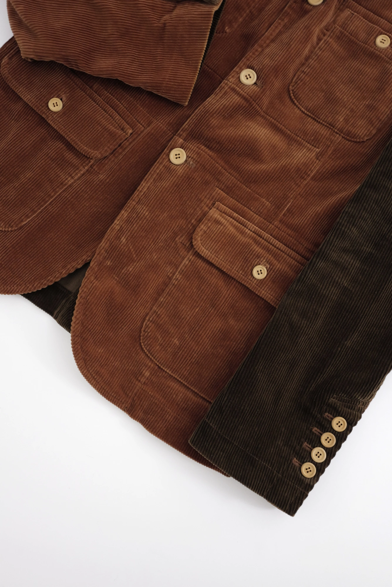FUMITO GANRYU Veste Marron vintage, passéist — photo 3