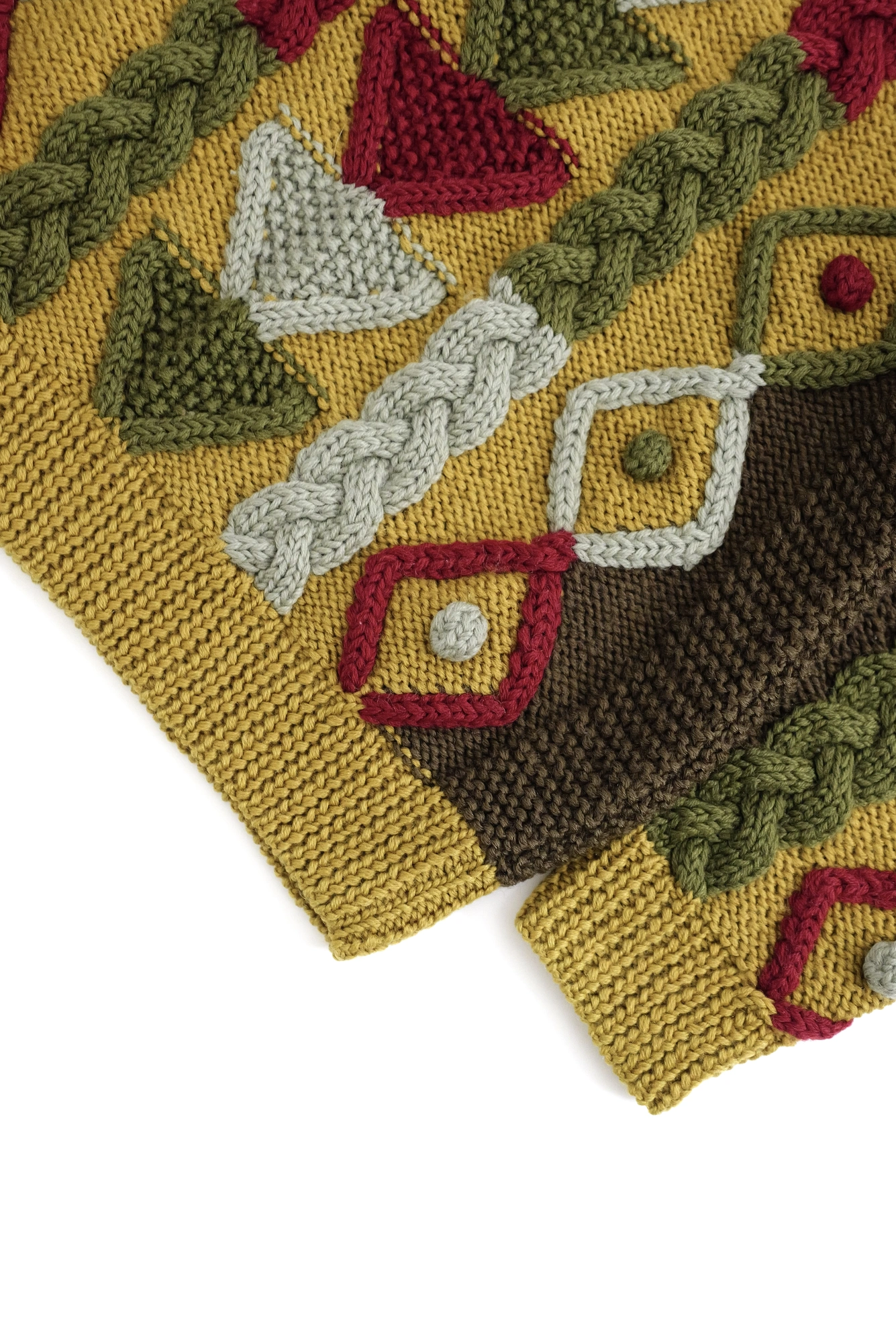 KANSAI YAMAMOTO Pull-over en laine Multicolore vintage, passéist — photo 15