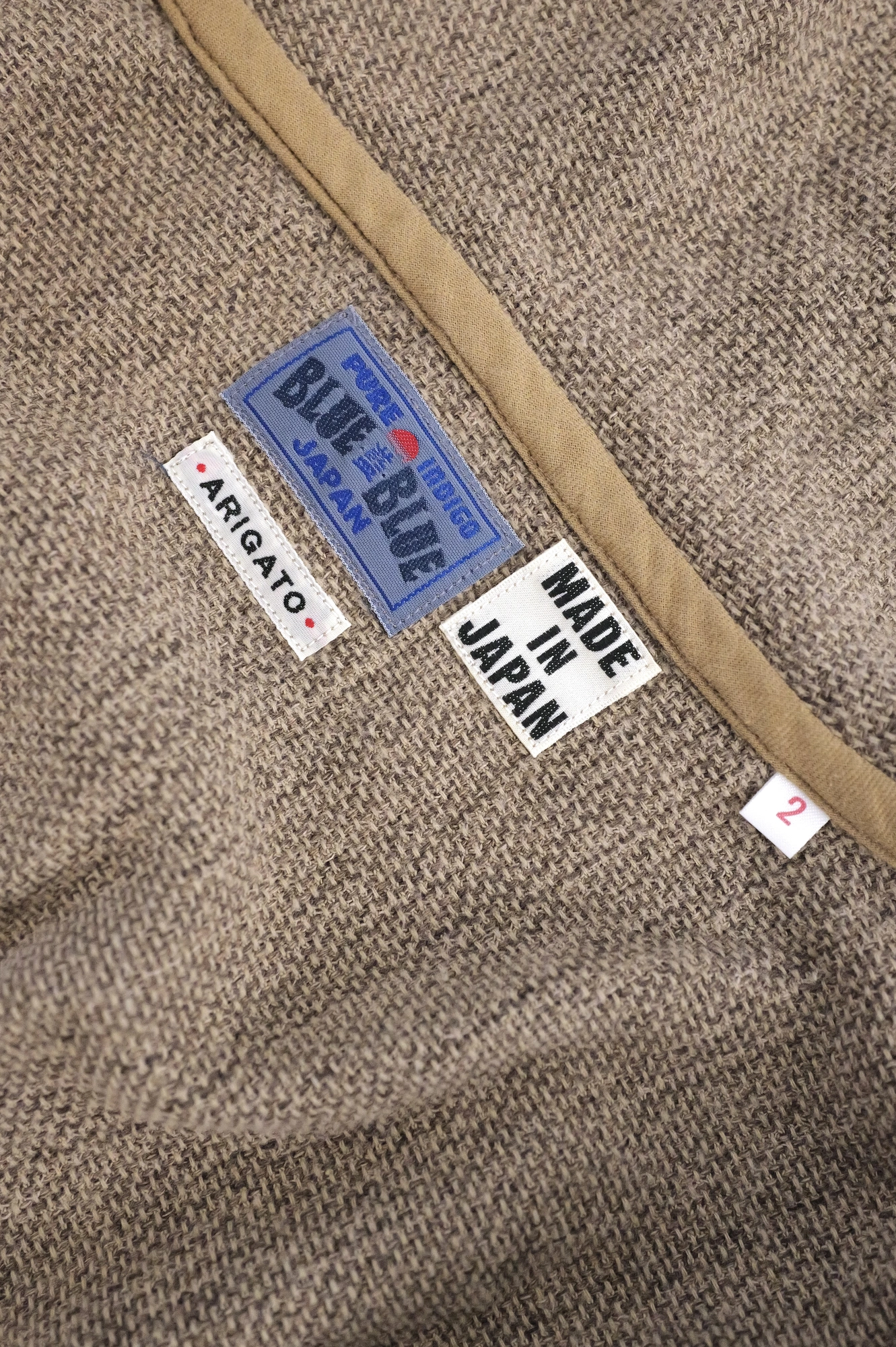 BLUE BLUE JAPAN Gilet Beige vintage, passéist — photo 8