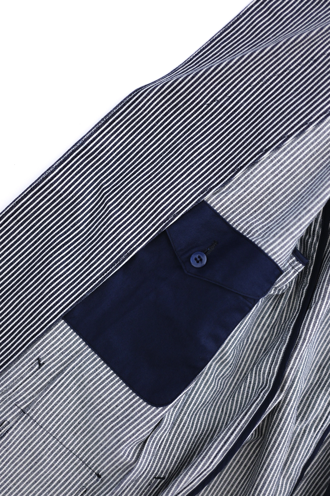 BLUE BLUE JAPAN Veste hickory Marine vintage, passéist — photo 11