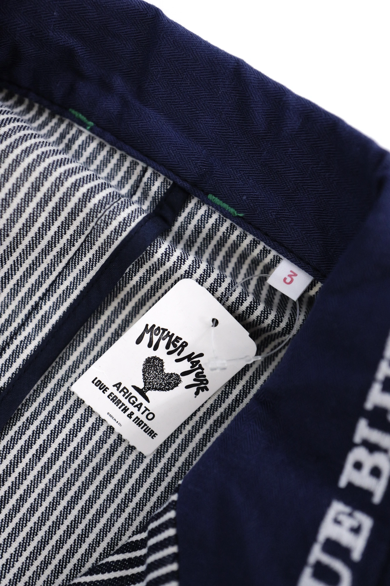 BLUE BLUE JAPAN Veste hickory Marine vintage, passéist — photo 9