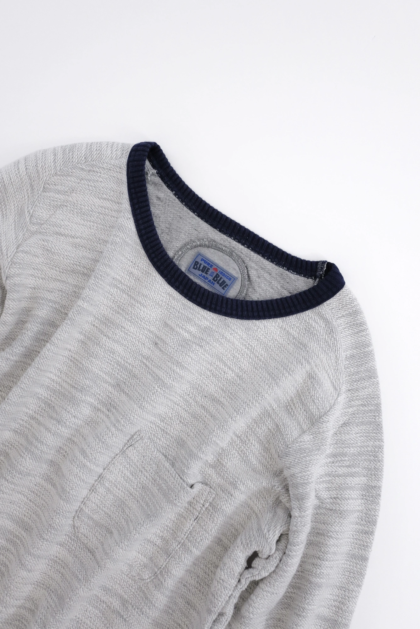 BLUE BLUE JAPAN Sweat Beige vintage, passéist — photo 2