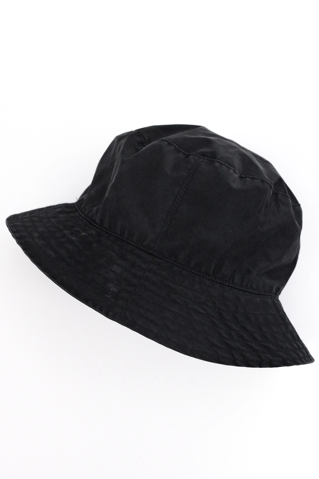 KIJIMA TAKAYUKI Chapeau / bonnet en soie Noir vintage, passéist — photo 7