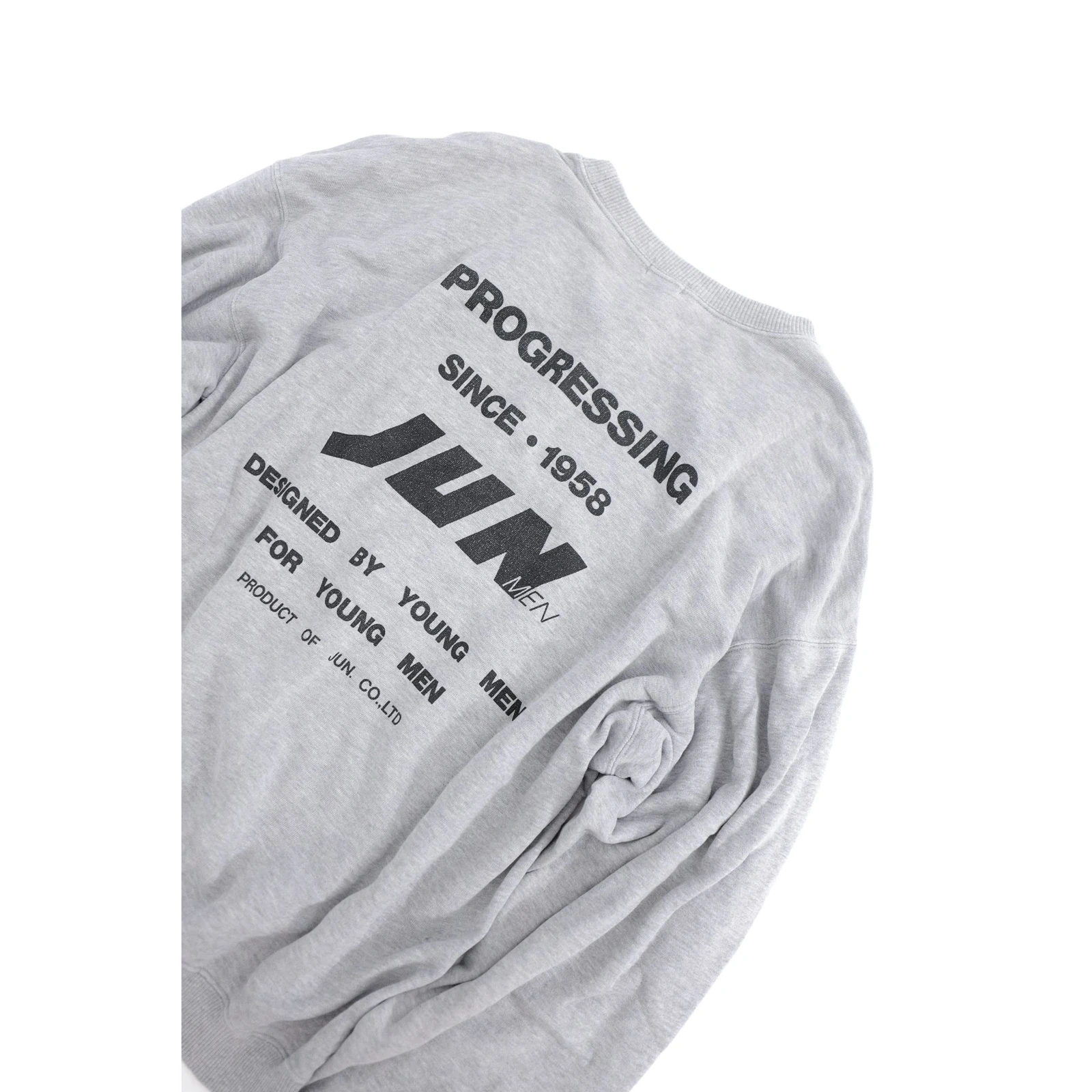 JUN MEN Sweat Gris vintage, passéist — photo 2