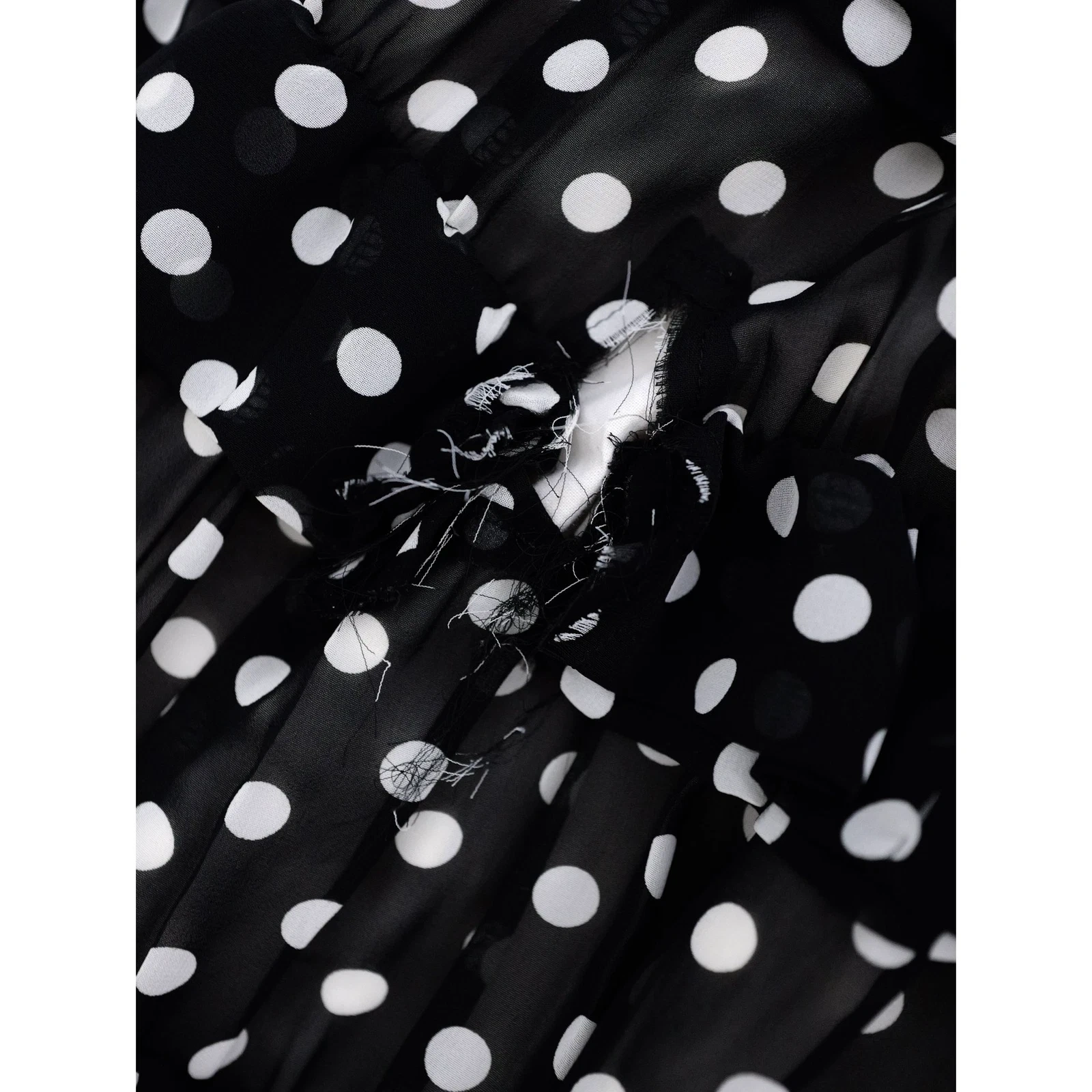COMME DES GARÇONS Jupe mi-longue Noir vintage, passéist — photo 15