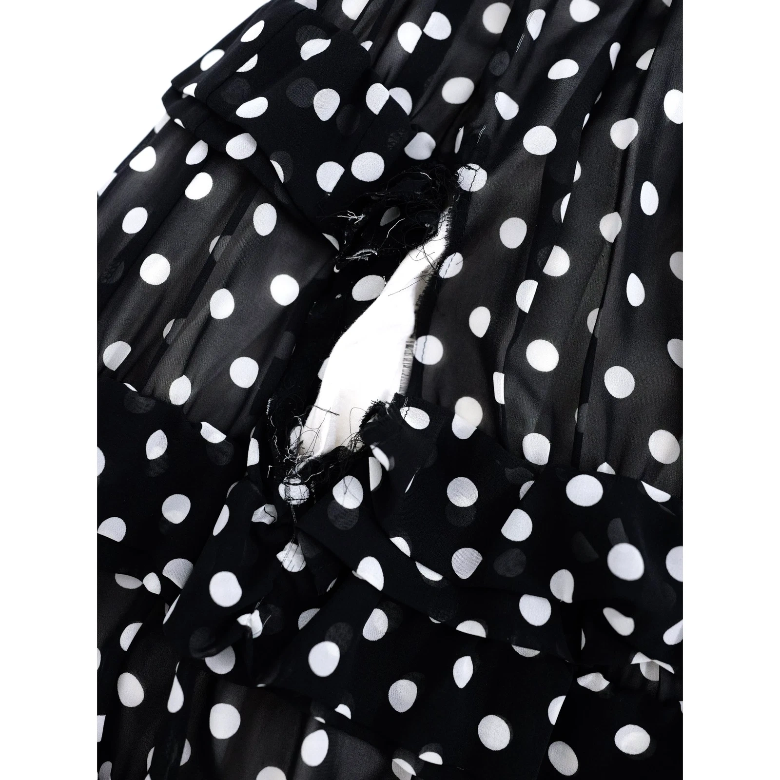 COMME DES GARÇONS Jupe mi-longue Noir vintage, passéist — photo 5