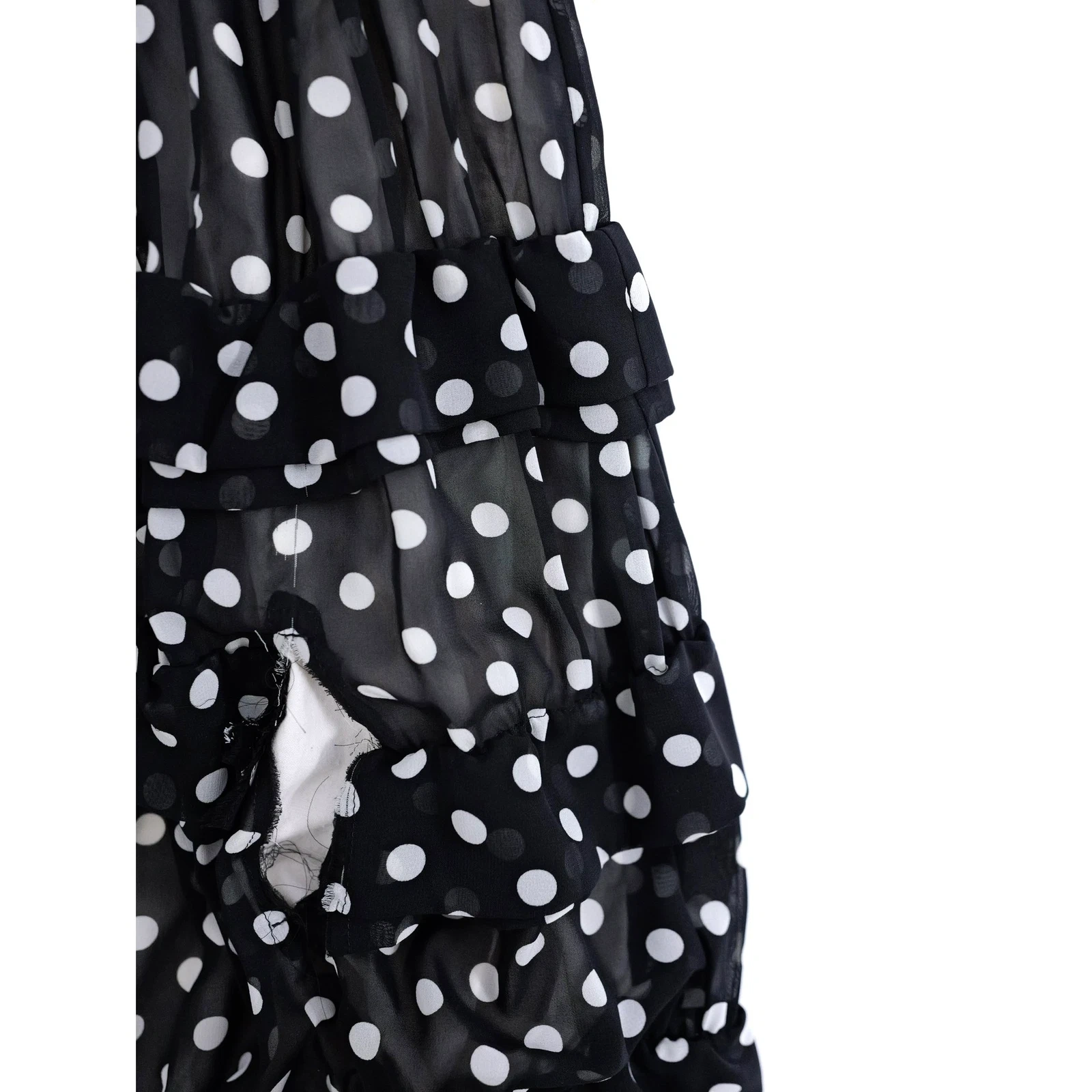 COMME DES GARÇONS Jupe mi-longue Noir vintage, passéist — photo 10