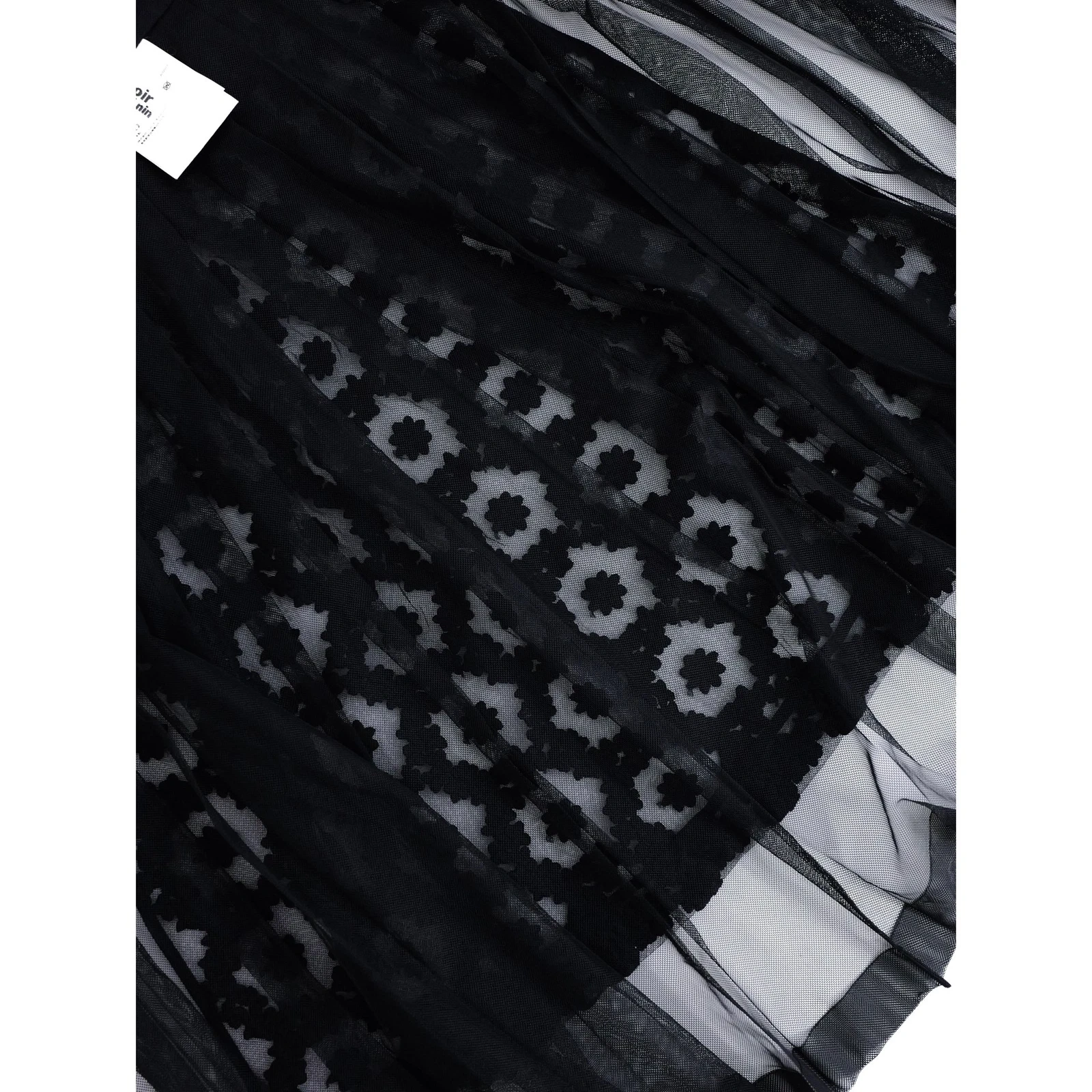 NOIR KEI NINOMIYA Jupe mi-longue Noir vintage, passéist — photo 11