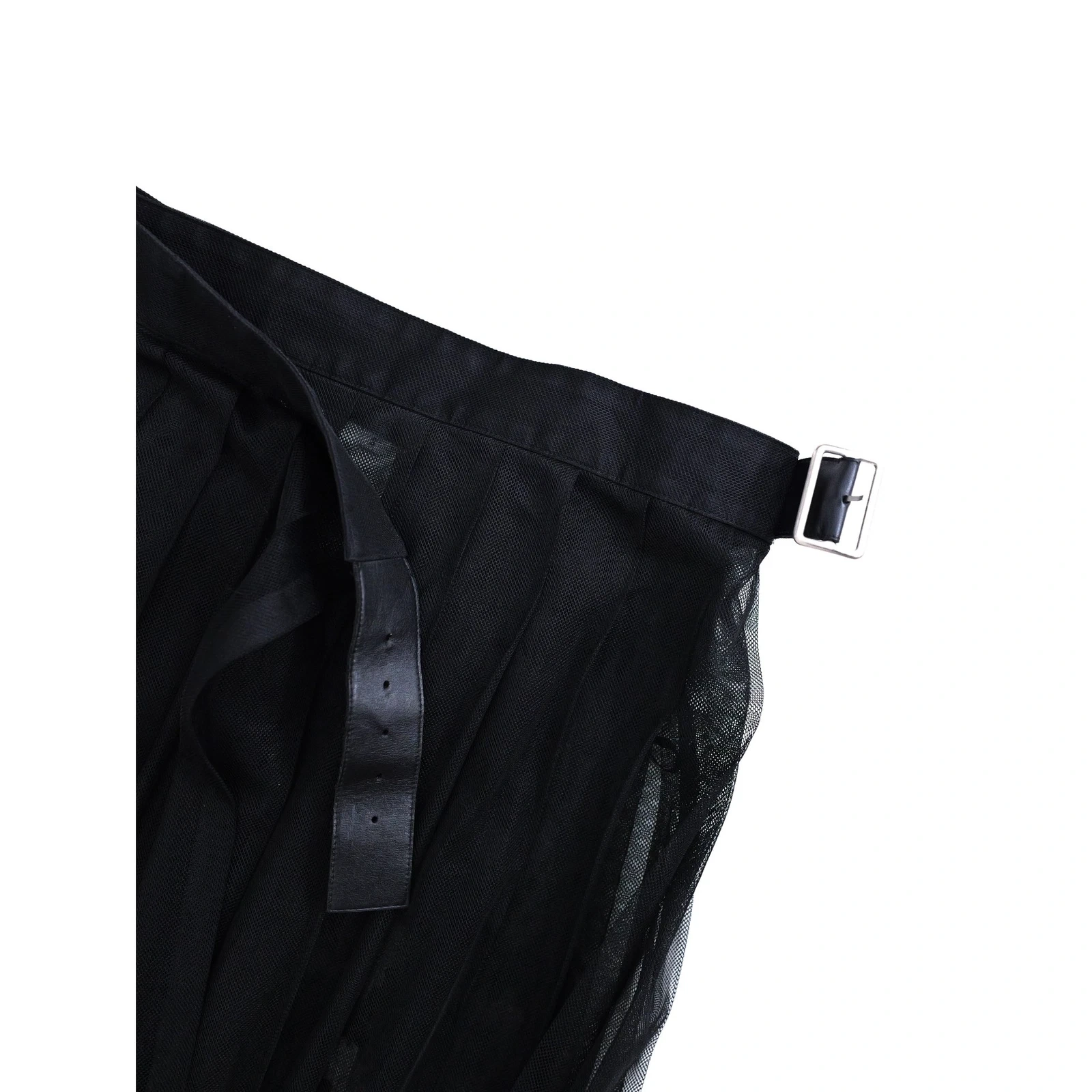 NOIR KEI NINOMIYA Jupe mi-longue Noir vintage, passéist — photo 9
