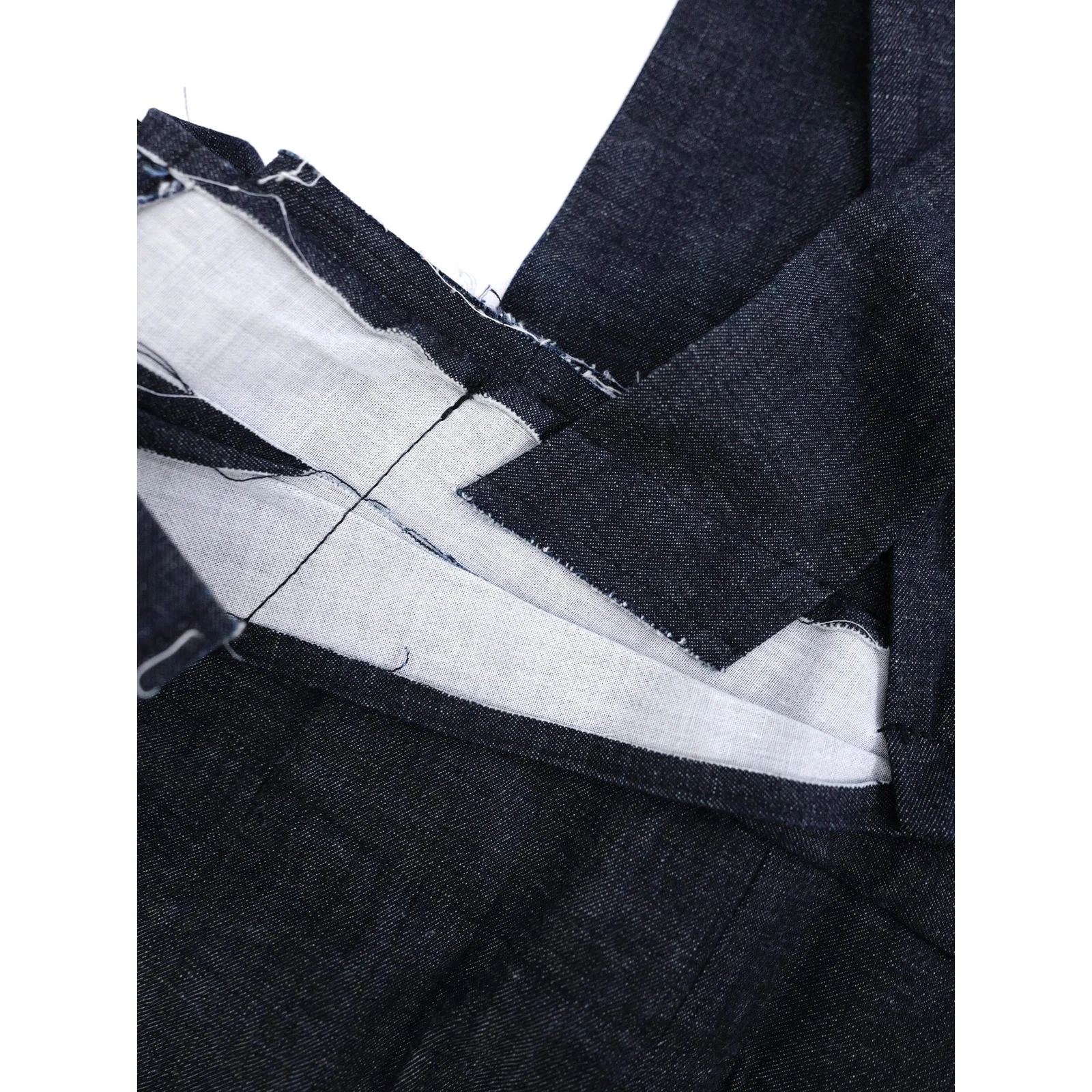 COMME DES GARÇONS Robe mi-longue Marine vintage, passéist — photo 11