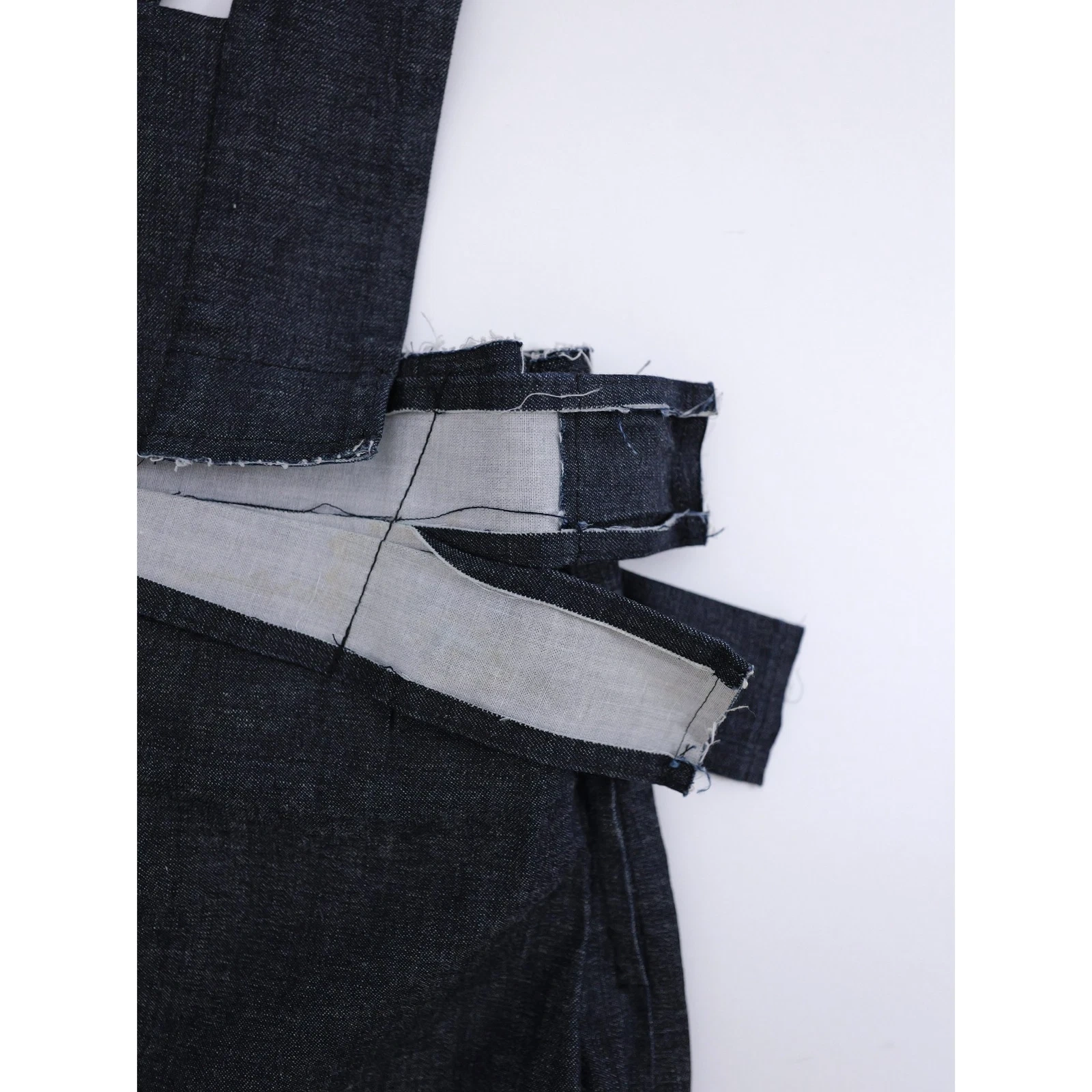 COMME DES GARÇONS Robe mi-longue Marine vintage, passéist — photo 4