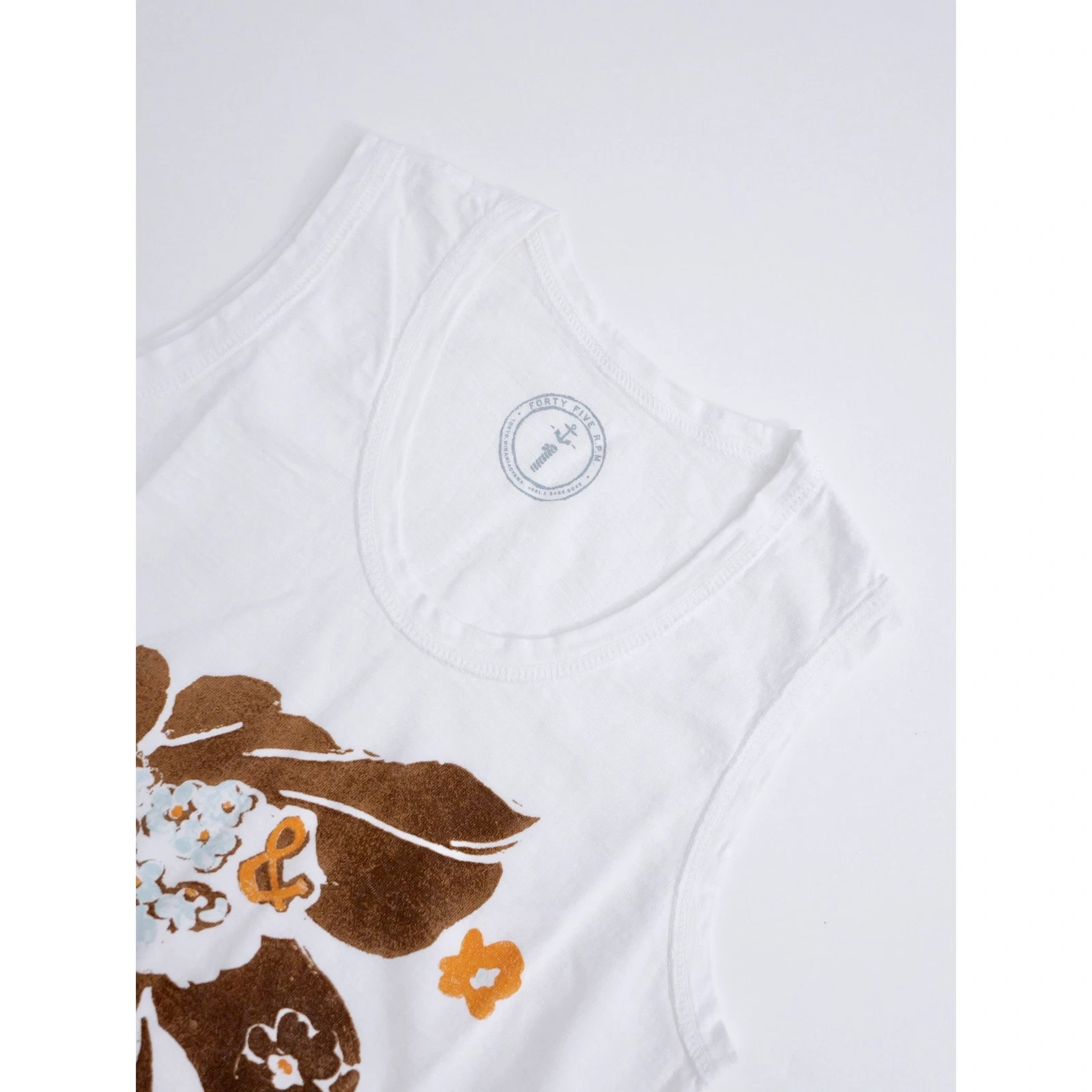 45RPM Gilet Blanc vintage, passéist — photo 2