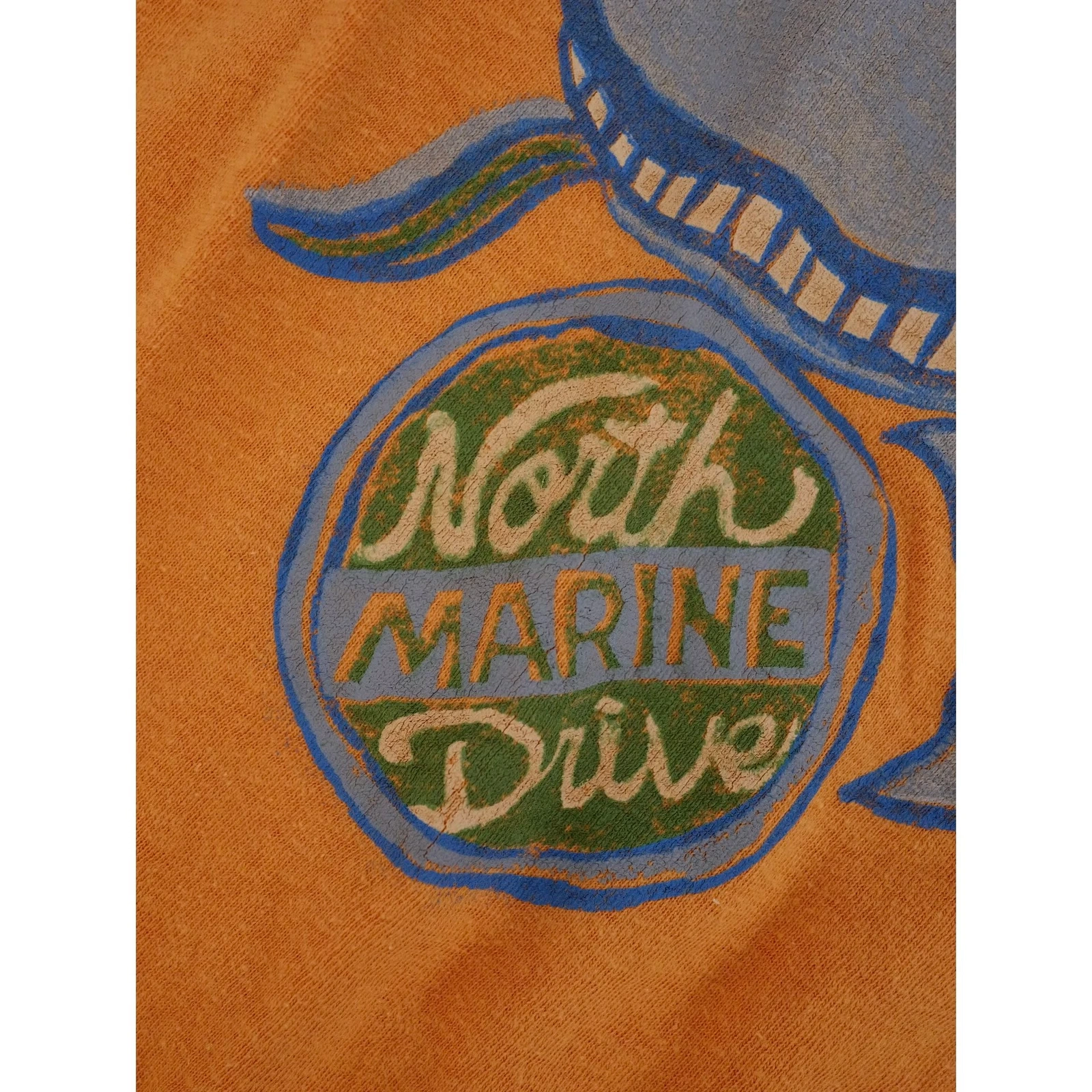 45RPM T-shirt Orange vintage, passéist — photo 8