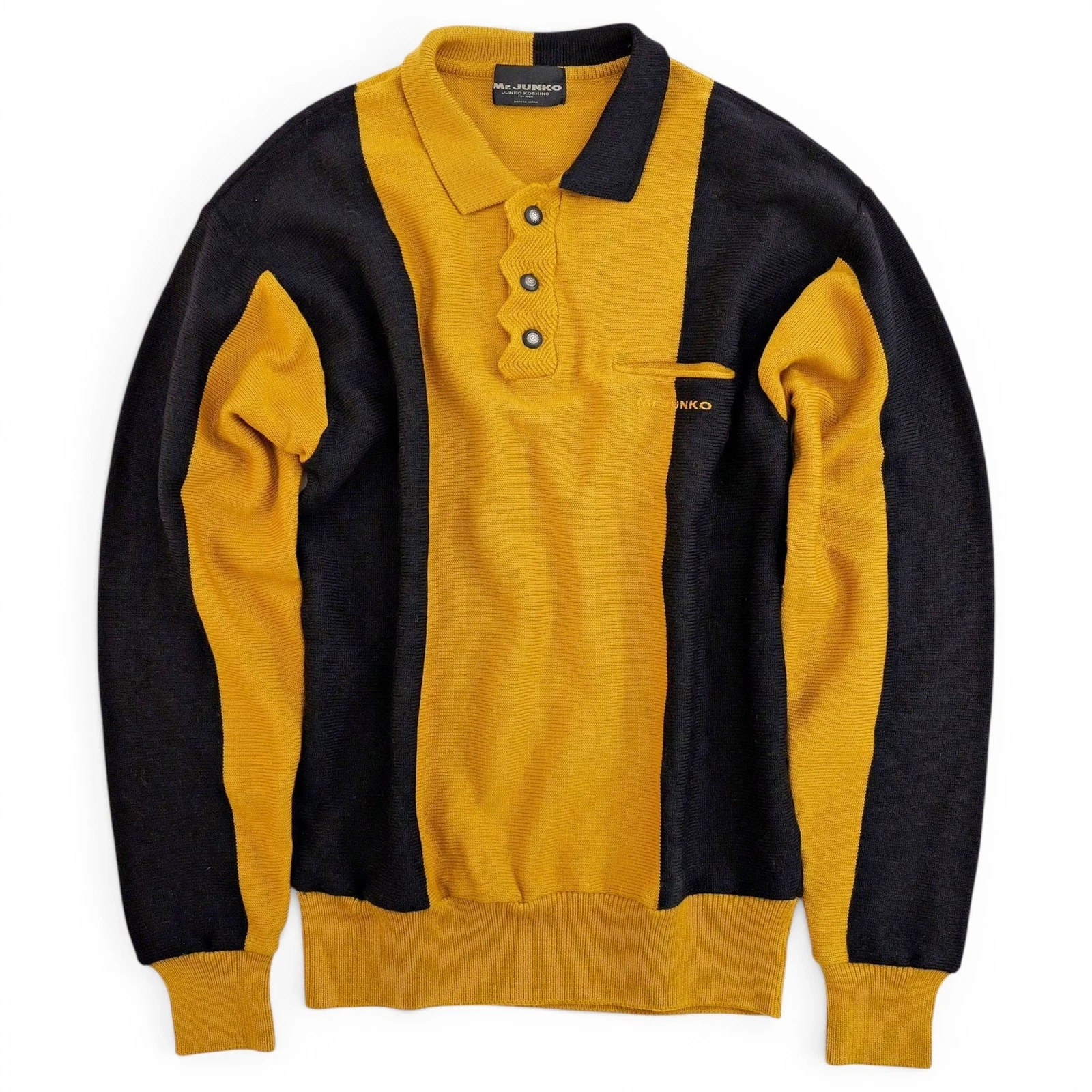 JUNKO KOSHINO Pull en laine Jaune vintage, passéist — photo 1