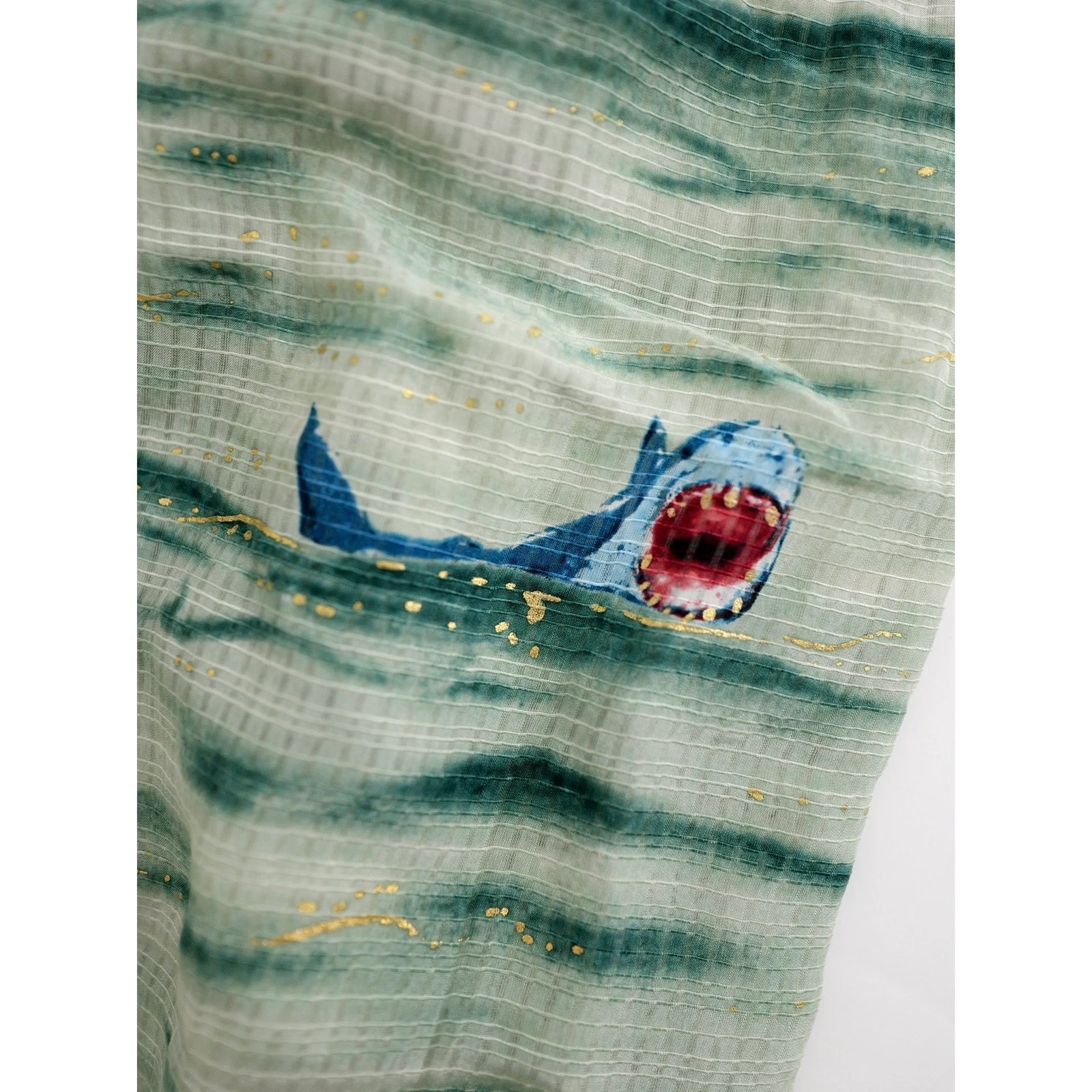 TSUMORI CHISATO Mini jupe en soie Vert vintage, passéist — photo 4