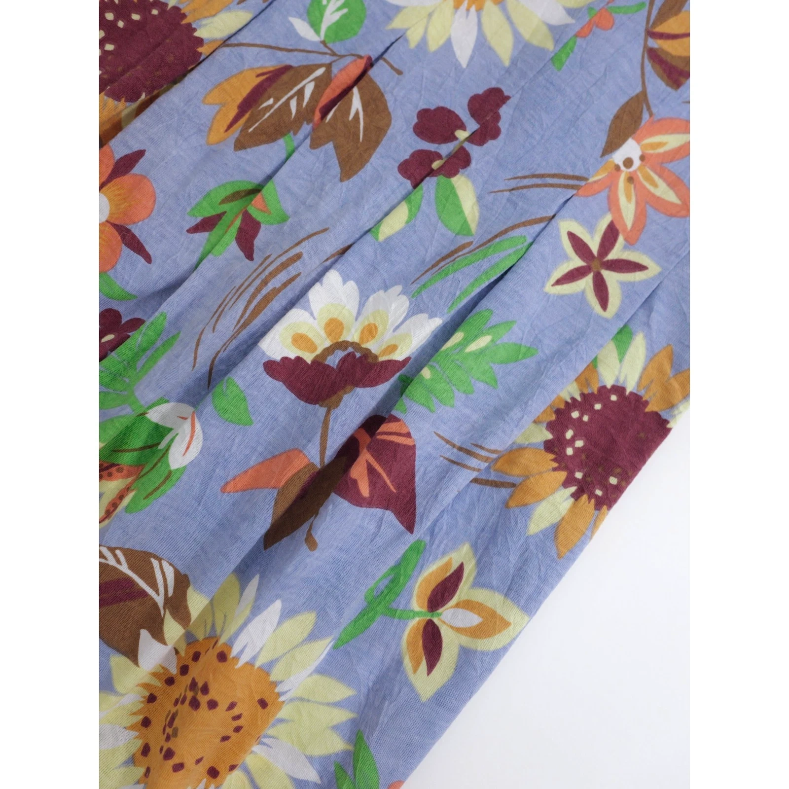 ISSEY MIYAKE Jupe mi-longue Bleu vintage, passéist — photo 15