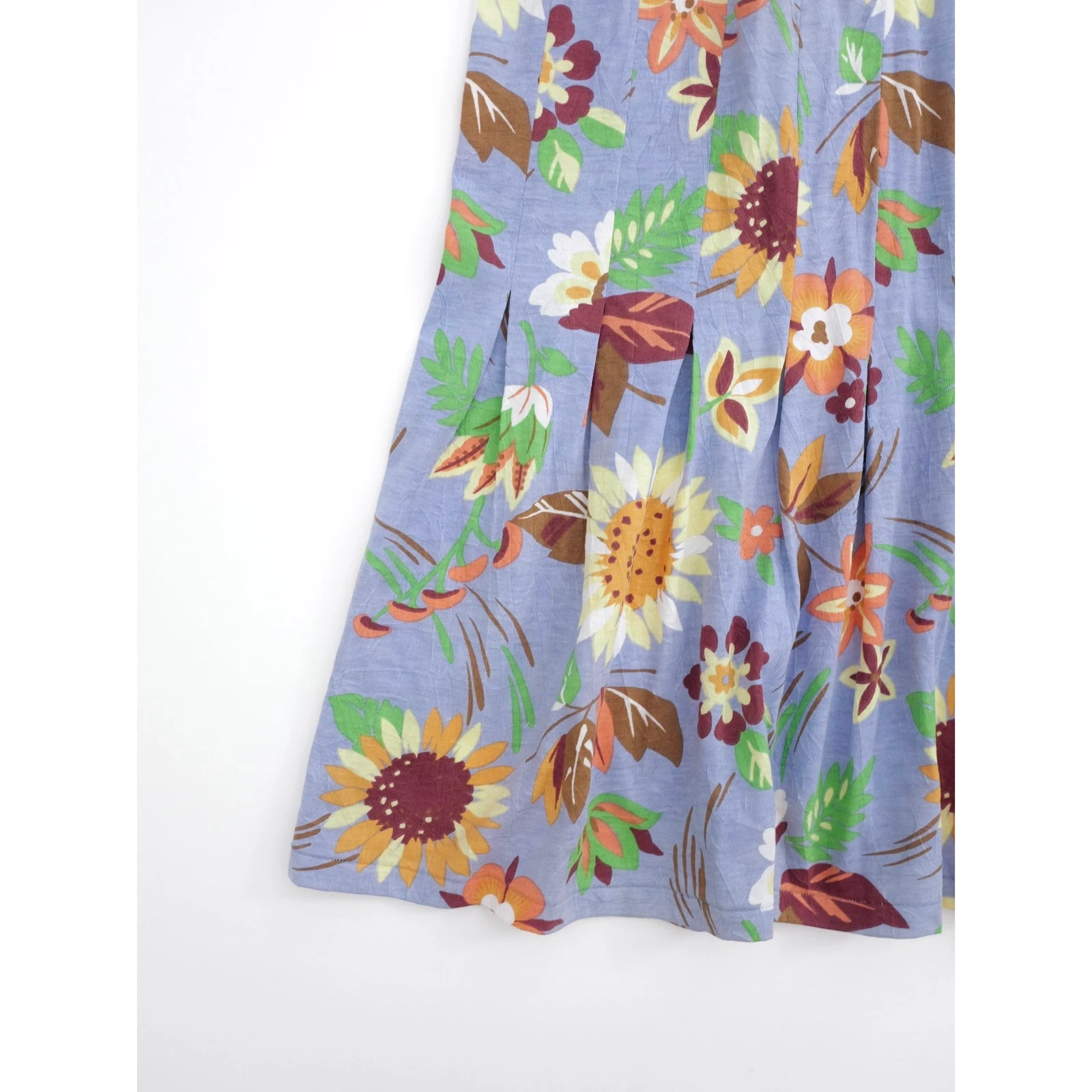 ISSEY MIYAKE Jupe mi-longue Bleu vintage, passéist — photo 4