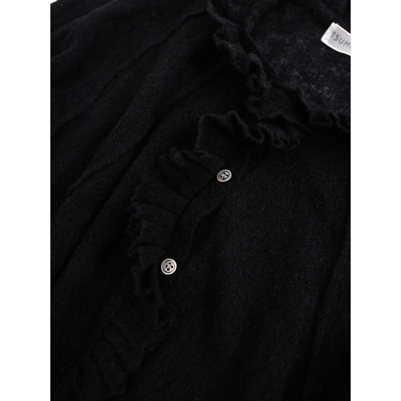 TSUMORI CHISATO Cardigan en laine Noir vintage, passéist — photo 6