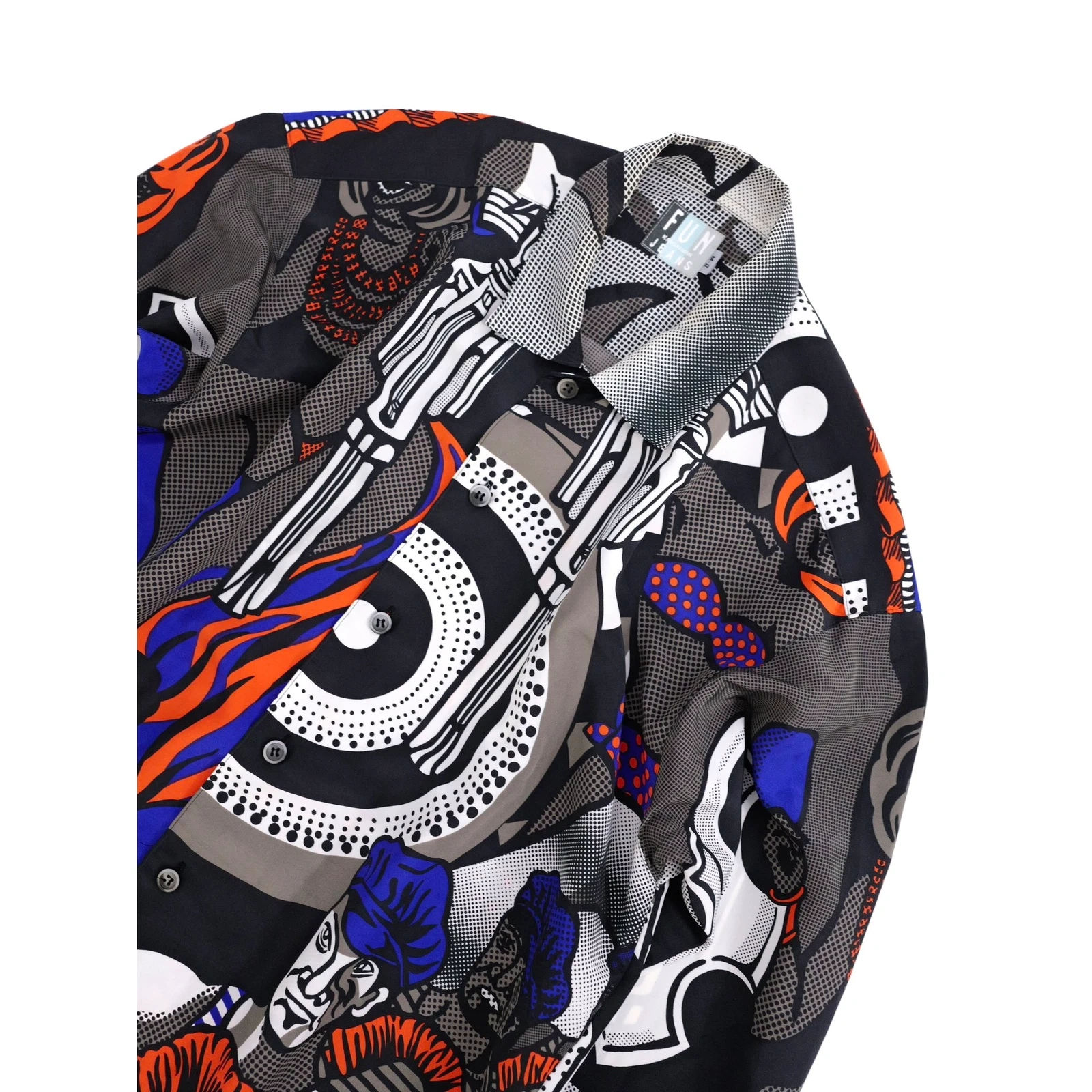 KANSAI YAMAMOTO Chemise Multicolore vintage, passéist — photo 2