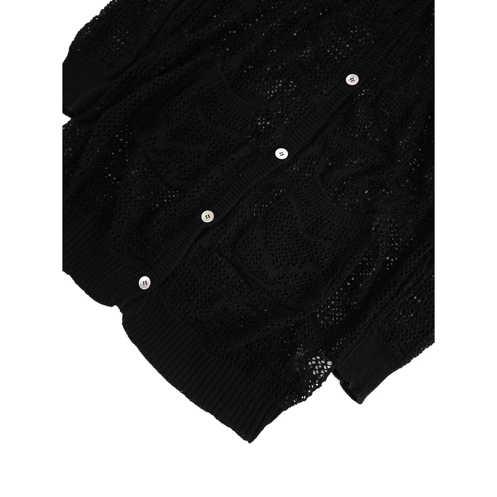 TSUMORI CHISATO Cardigan Noir vintage, passéist — photo 3