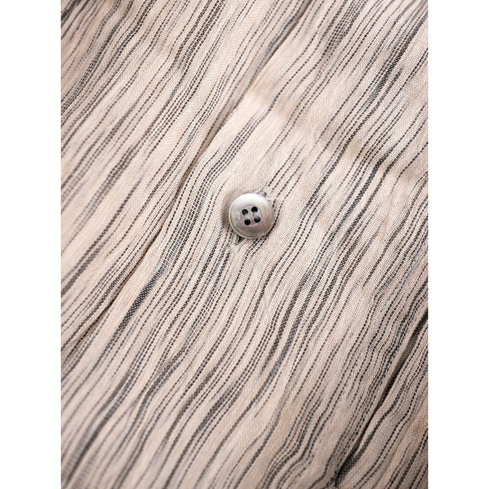 ISSEY MIYAKE Chemise en lin Beige vintage, passéist — photo 5
