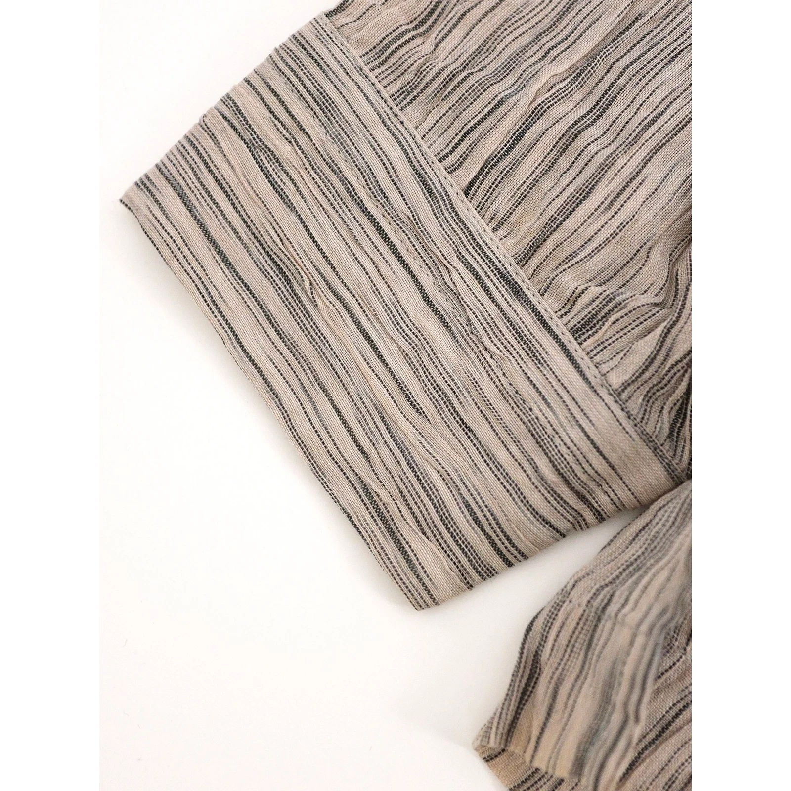 ISSEY MIYAKE Chemise en lin Beige vintage, passéist — photo 10