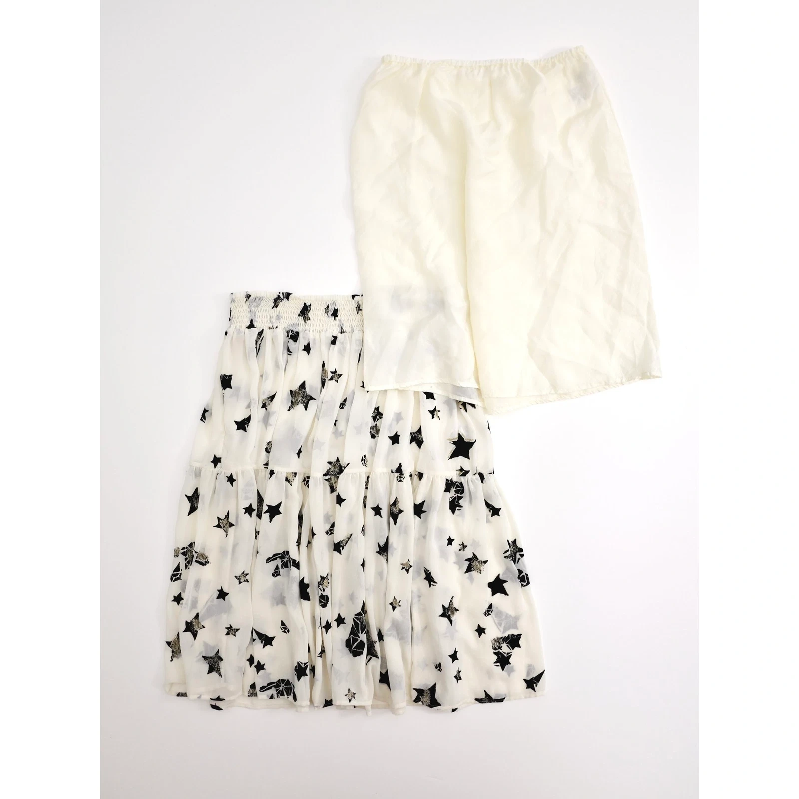 TSUMORI CHISATO Mini jupe Blanc vintage, passéist — photo 10