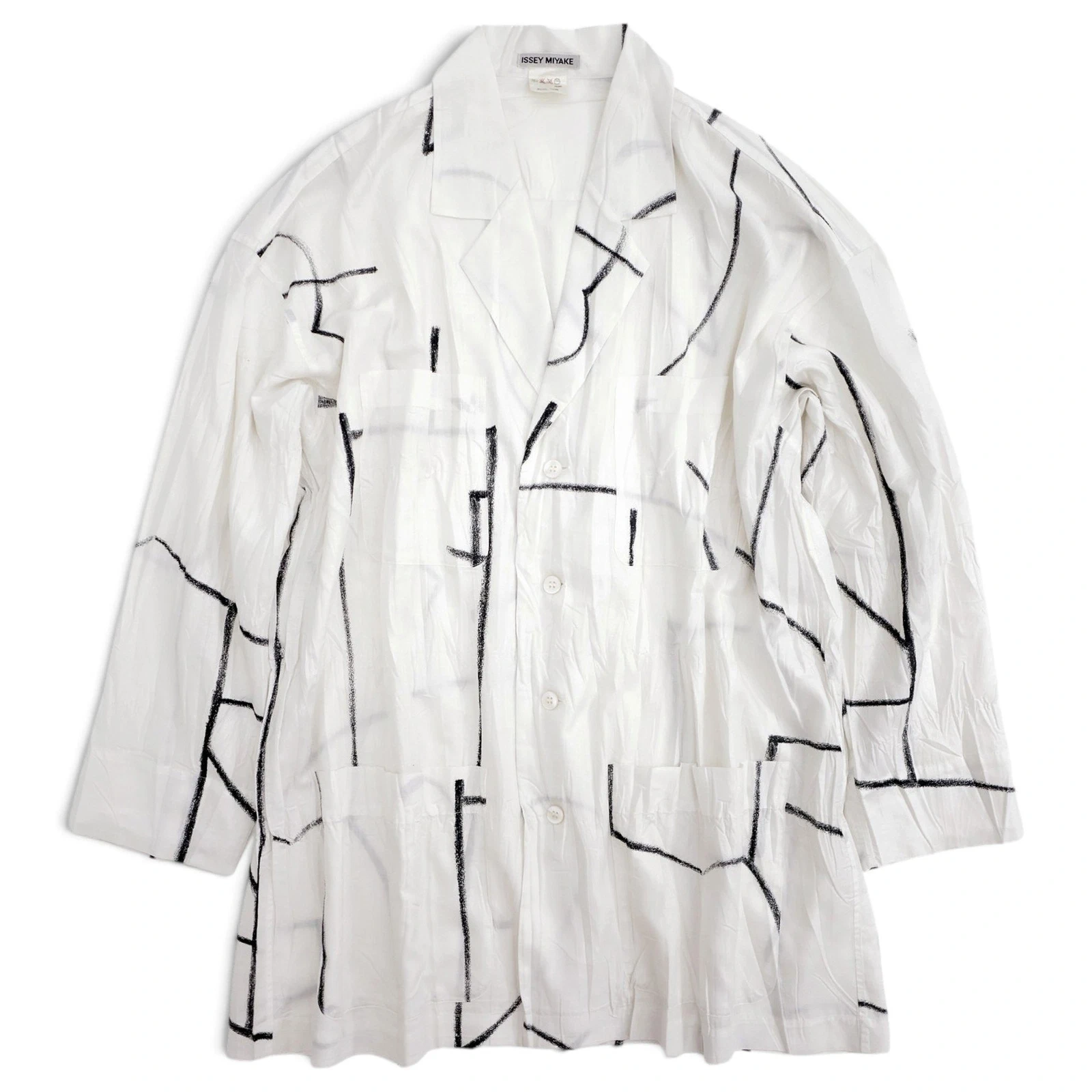 ISSEY MIYAKE Veste Blanc vintage, passéist — photo 1