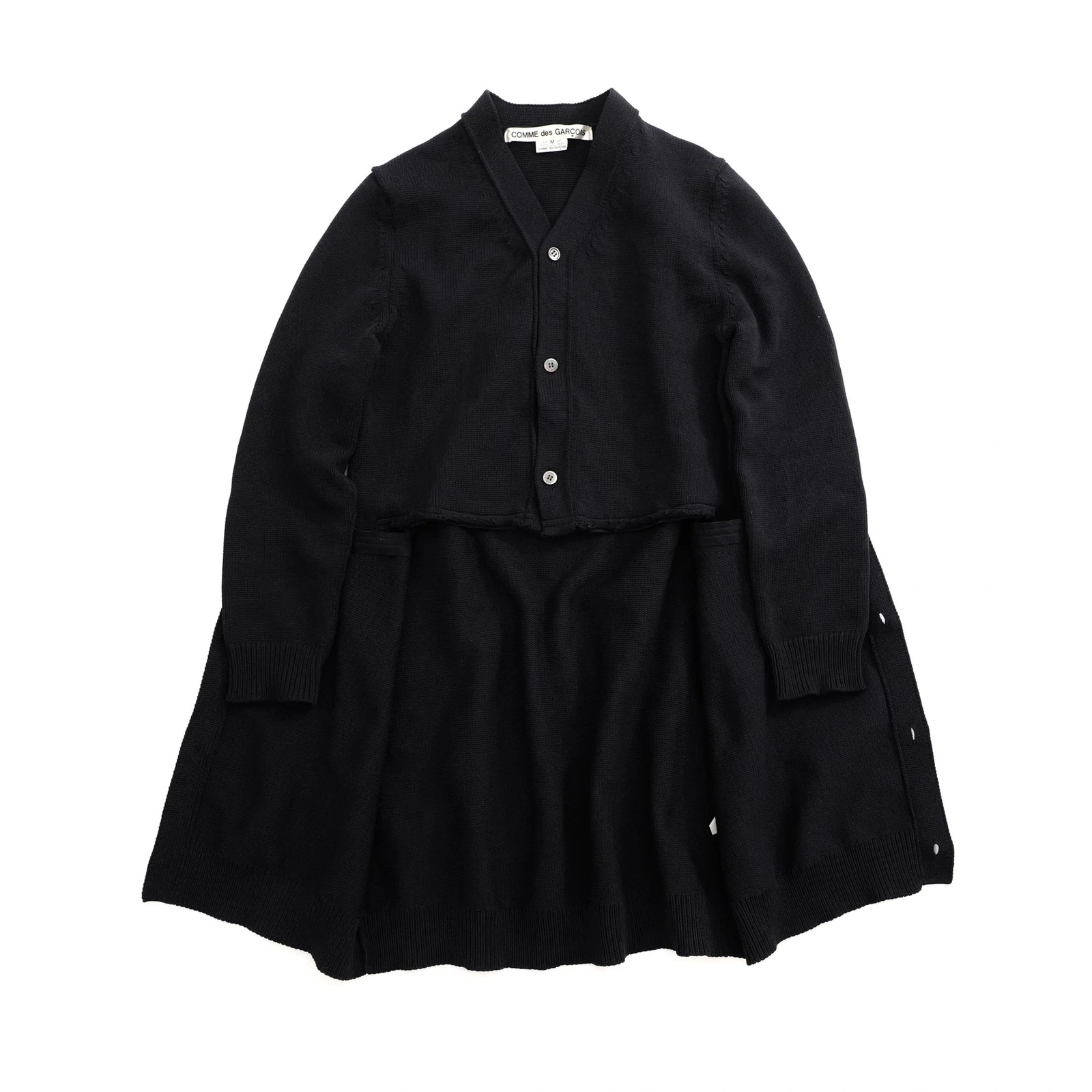 COMME DES GARÇONS Gilet long Noir vintage, passéist — photo 10