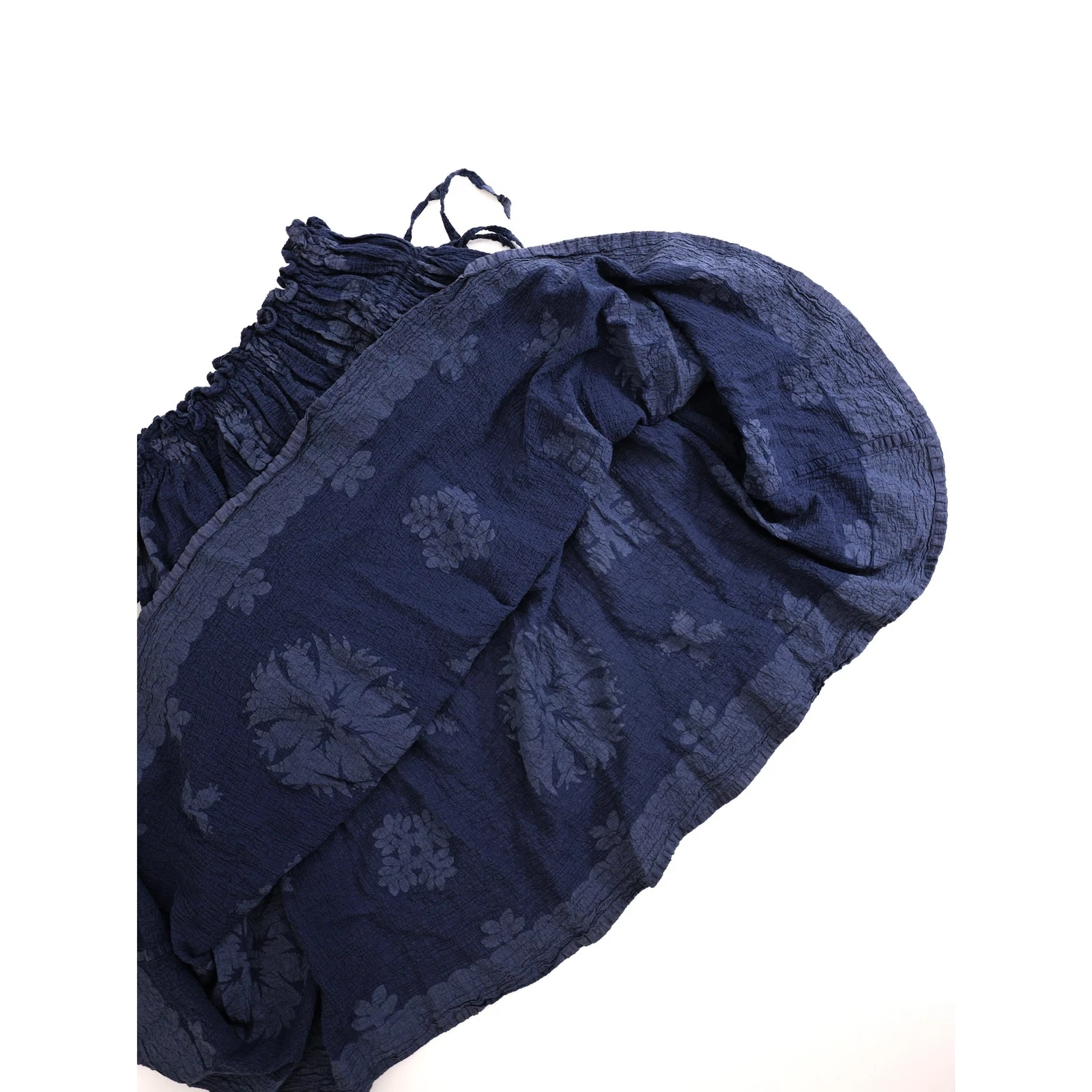 ISSEY MIYAKE Jupe mi-longue Marine vintage, passéist — photo 7