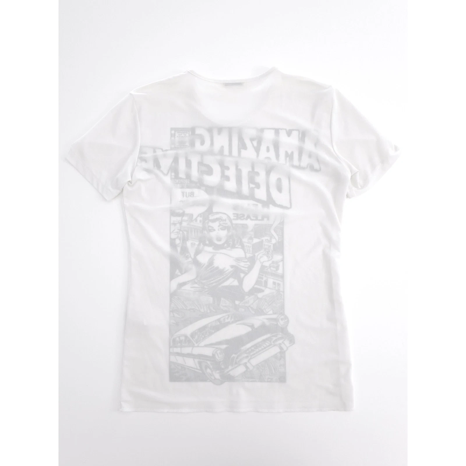 ISSEY MIYAKE T-shirt Blanc vintage, passéist — photo 14