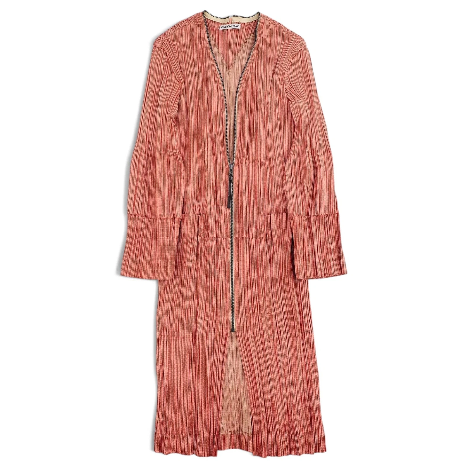 ISSEY MIYAKE Veste longue Orange vintage, passéist — photo 1