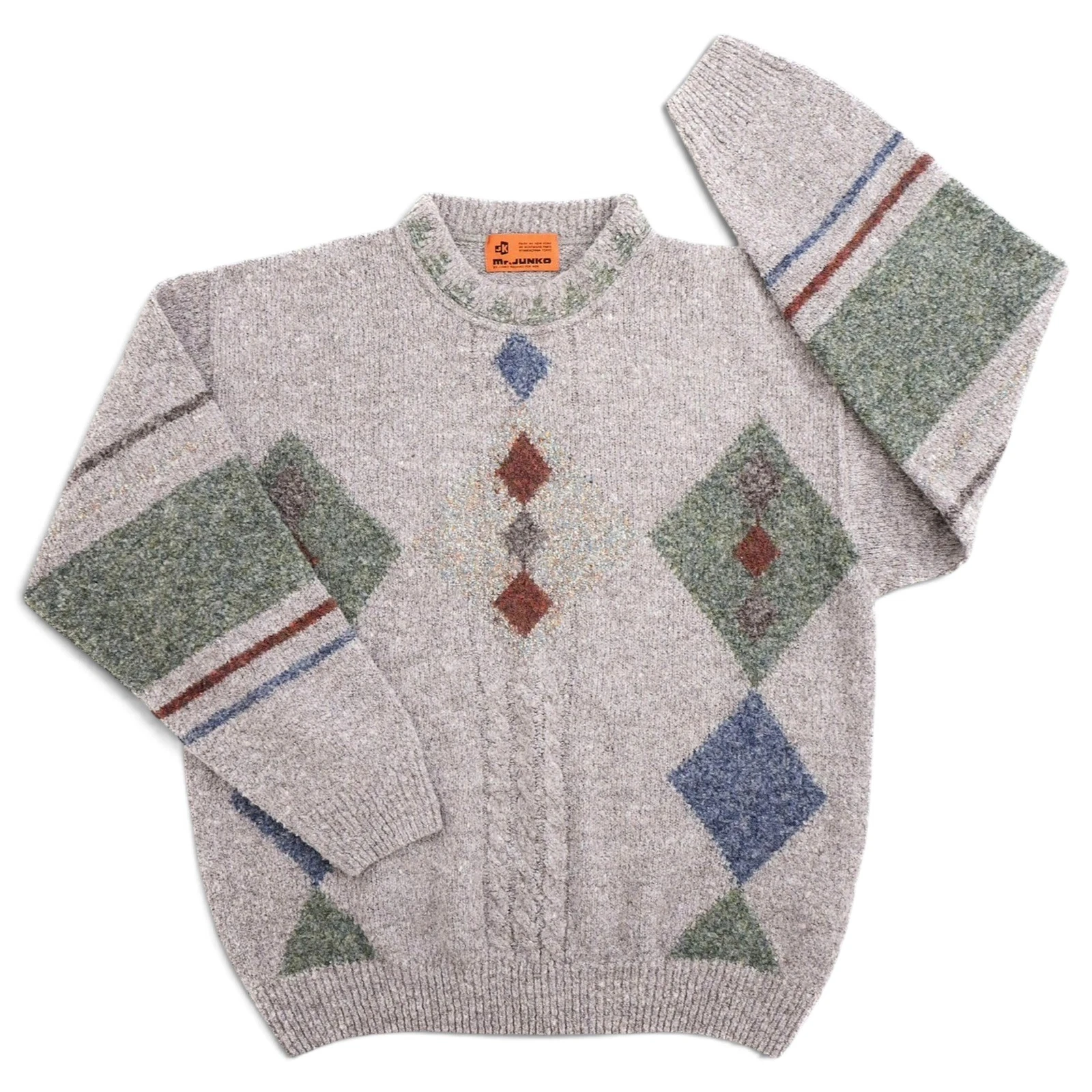 JUNKO KOSHINO Pull en laine Multicolore vintage, passéist — photo 1