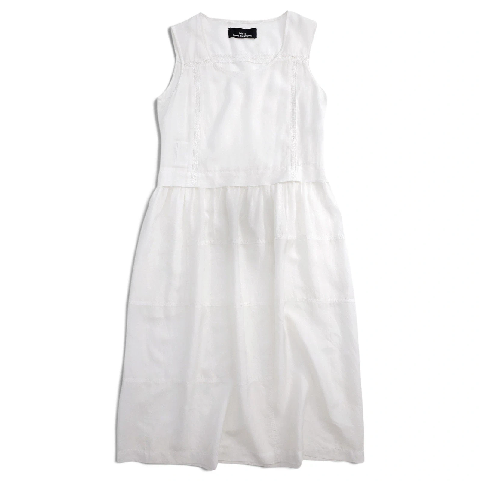 COMME DES GARÇONS Robe mi-longue Blanc vintage, passéist — photo 1